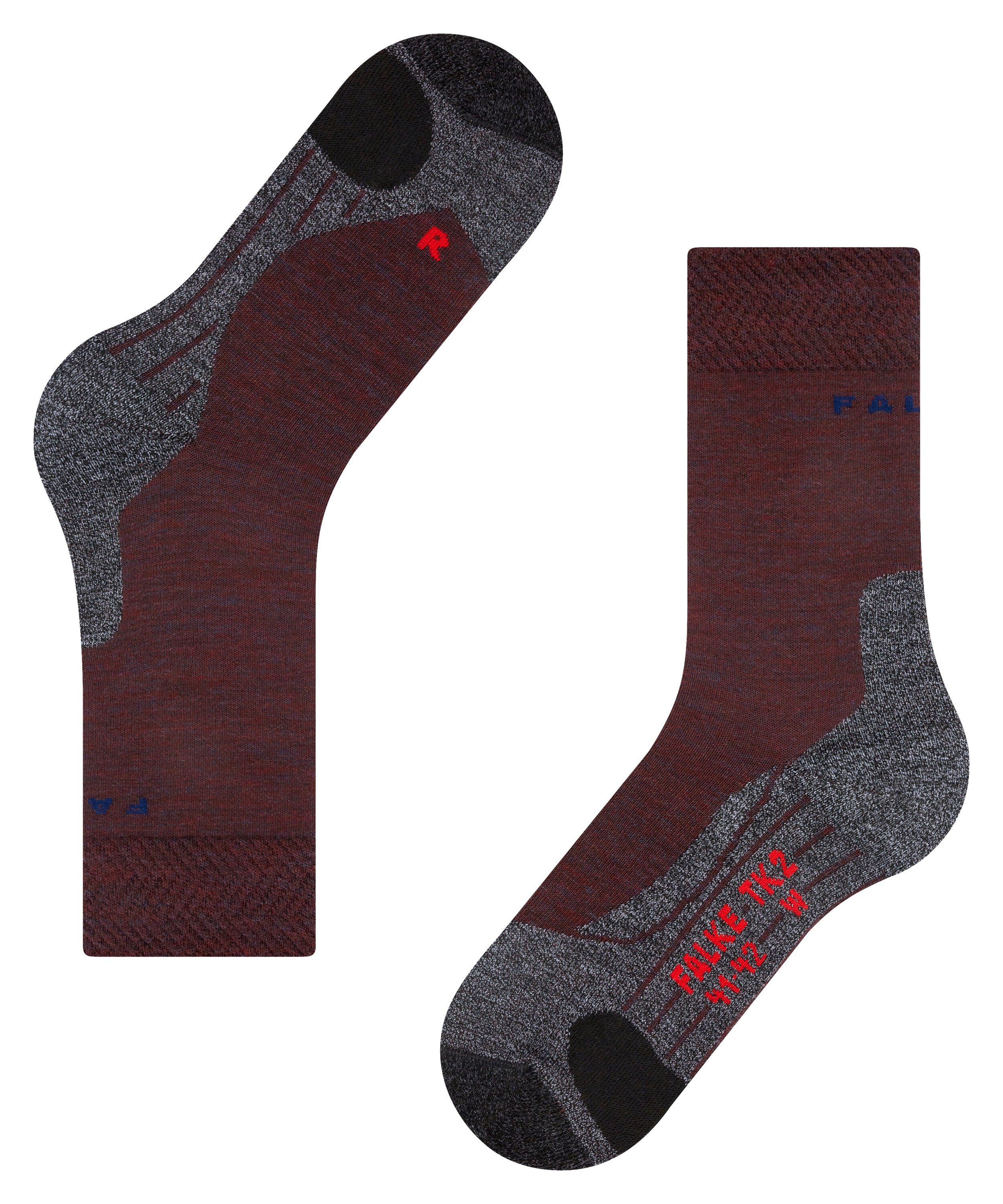 FALKE Wandersocken TK2 Explore Melange Socken (1-Paar) Hoher Komfort im Mittelgebirge