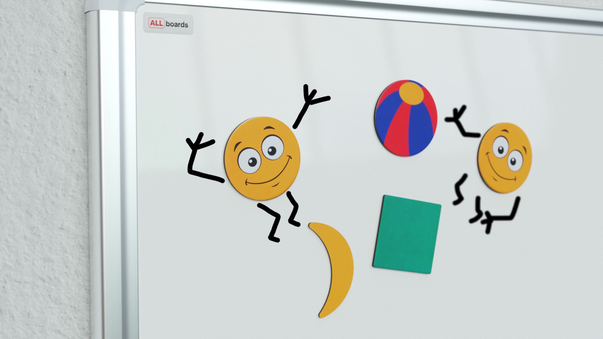 ALLboards Magnet ALLboards Bildungs-Set; Magnete, Formen für Kinder – 48 Elemente