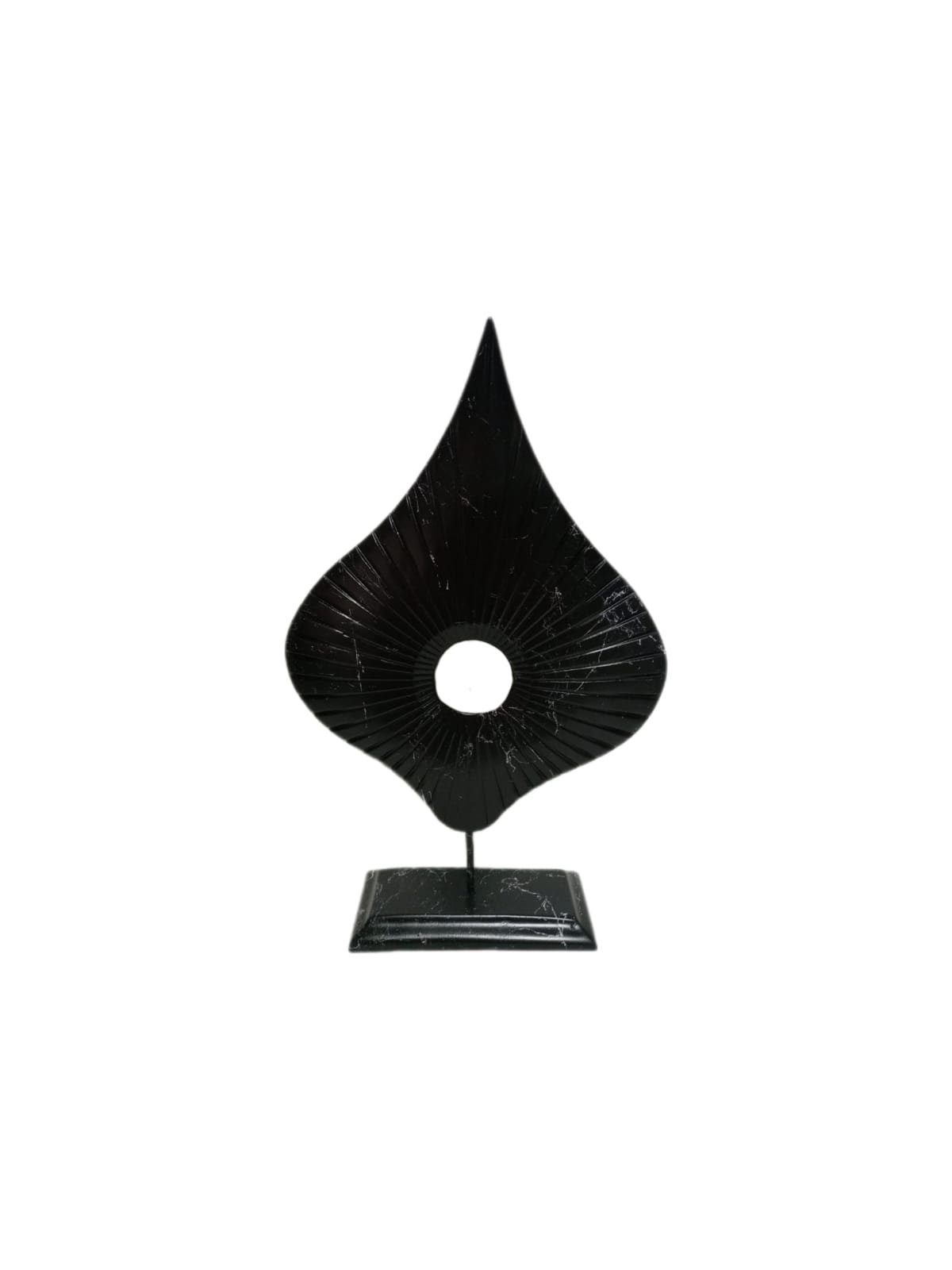 Skulptur Dekofigur Marmoroptik, moebel17 Ellipse Schwarz Polyresin Set 2er aus Dekofigur