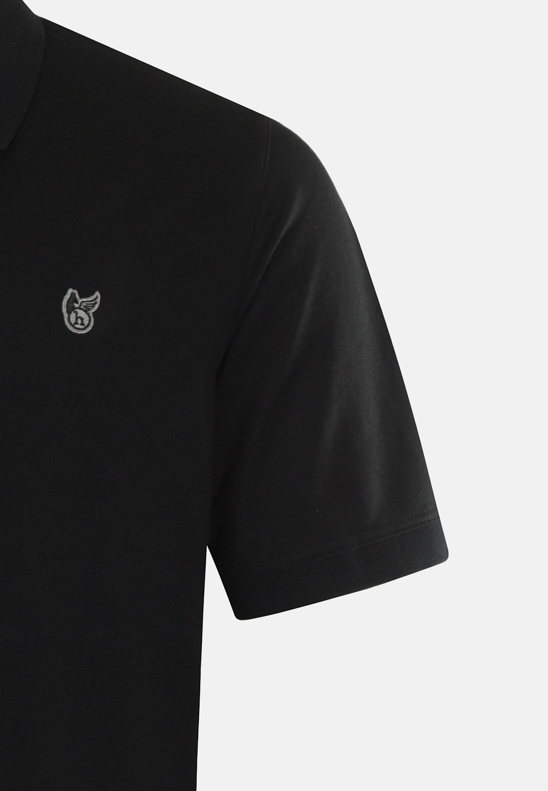 Hajo Poloshirt Pique (1-tlg) Poloshirt - Baumwolle - Atmungsaktiv - Elastische Armabschlüsse