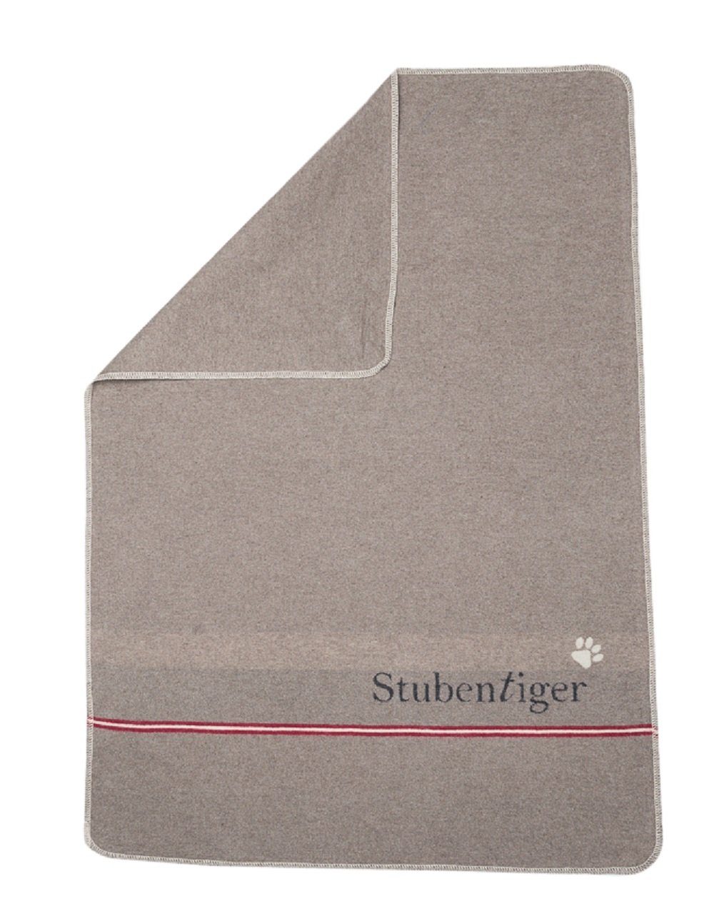 DAVID FUSSENEGGER Tierdecke 'Stubentiger' 70 x 90 cm Rauch