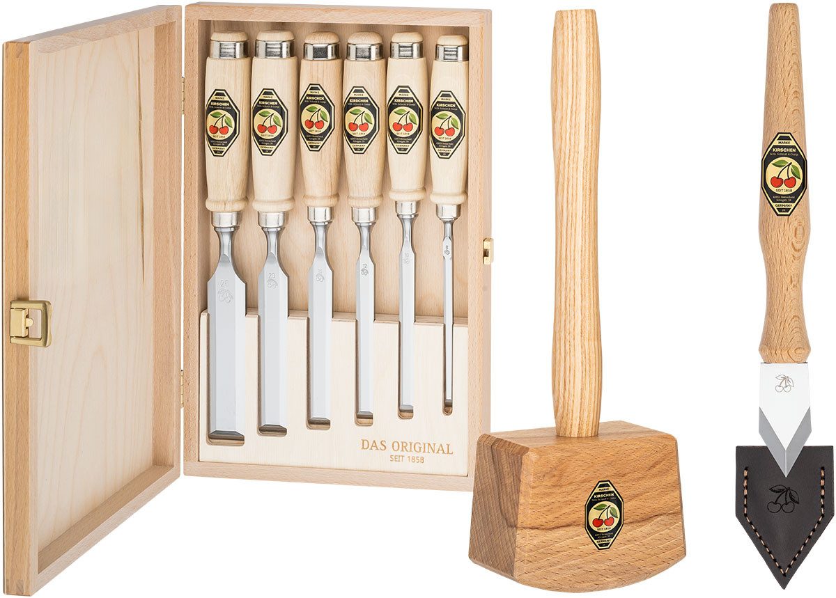 Stechbeitel KIRSCHEN WOODWORKER Essentials Set 1 - Stechbeitelsatz 6-10-12-16-20-2