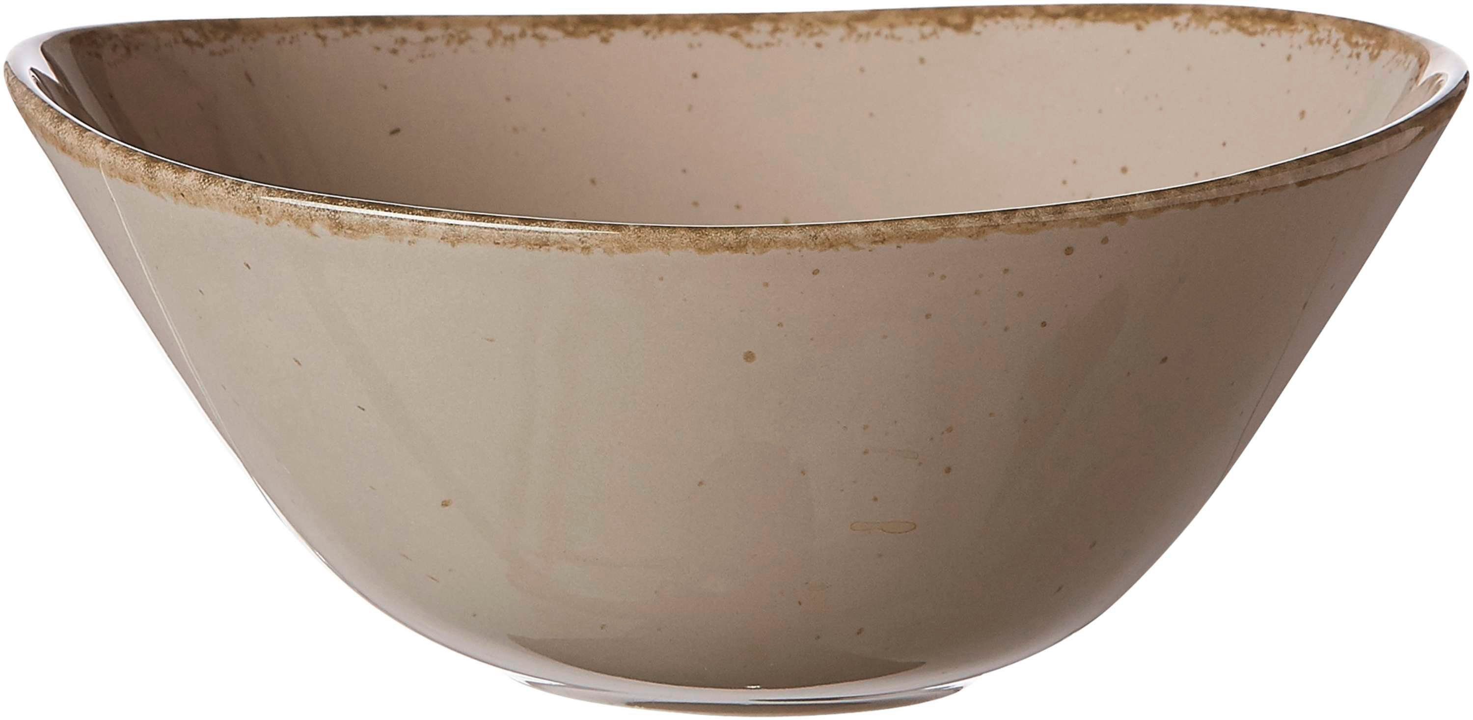 Ritzenhoff & Breker Schale Casa grau Schale oval 19x16,5cm, Porzellan, Spülmaschinefest