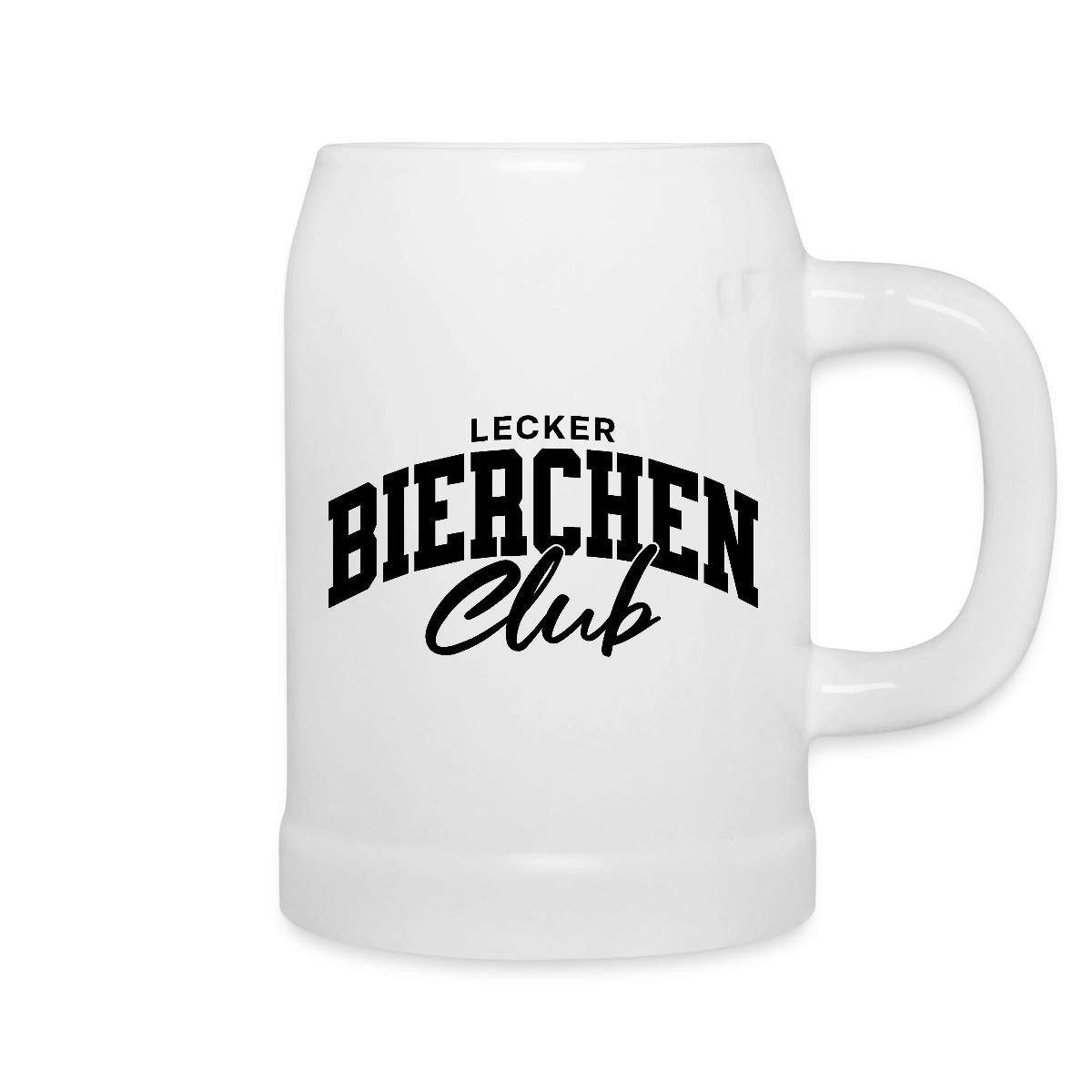 Spreadshirt Tasse Lecker Bierchen Club Bierliebhaber Bierkrug, Keramik