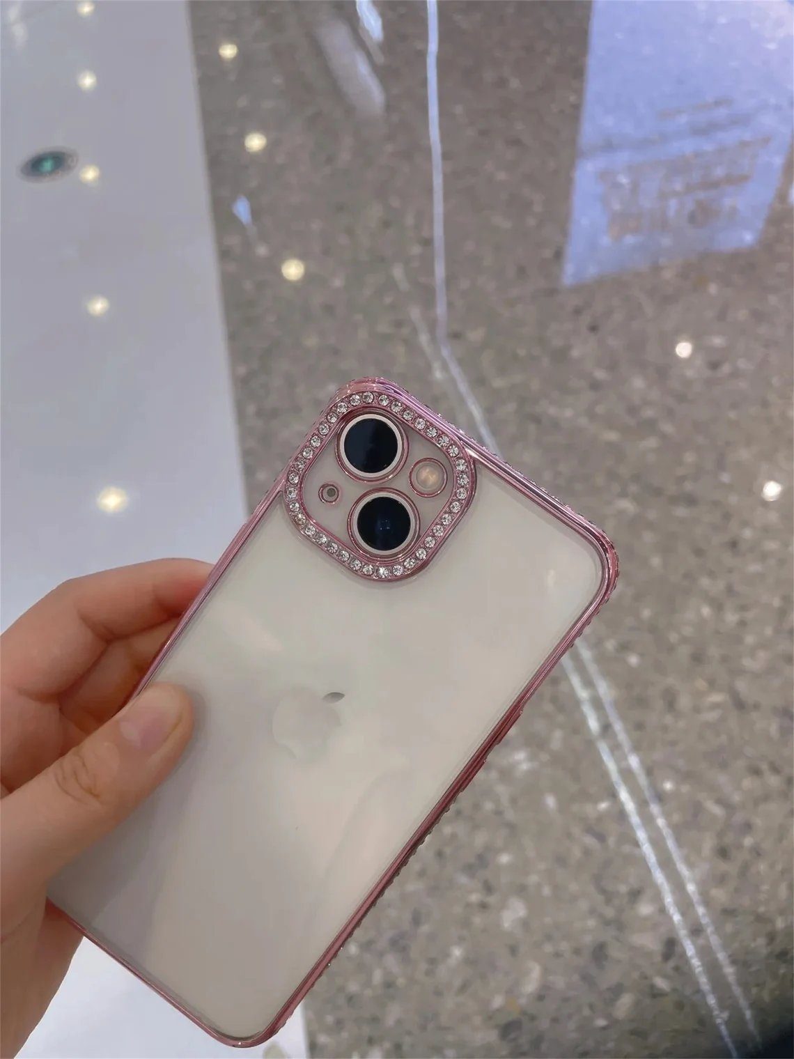 cofi1453 Bumper Diamond Hülle elegante Smartphonehülle transparenter Hintergrund