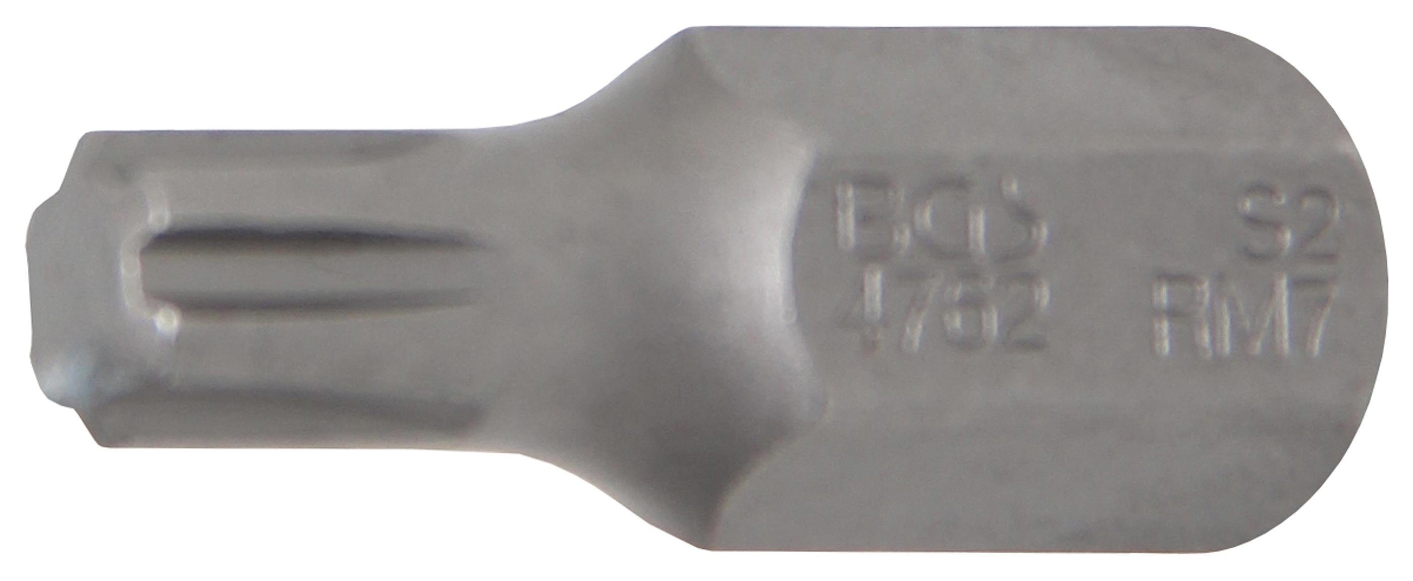 BGS technic Bit-Schraubendreher Bit, Antrieb Außensechskant 10 mm (3/8), Keil-Profil (für RIBE) M7