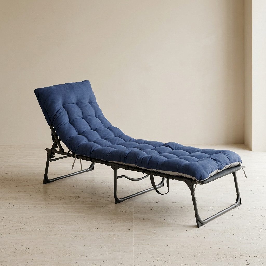 NovaTerra Gartenlounge-Set XXL Outdoor & Camping inkl. Matratze, klappbar, pflegeleicht, robuste Campingliege mit rostbeständigem Gestell, klappbar