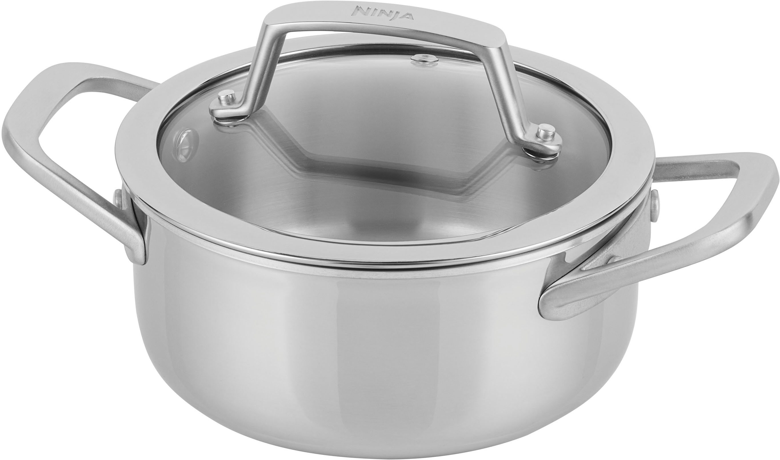 NINJA Kochtopf Ninja EverClad Suppentopf aus Edelstahl C902DE, Edelstahl (1-tlg), Entwickelt für den Einsatz unter schwierigsten Kochbedingungen