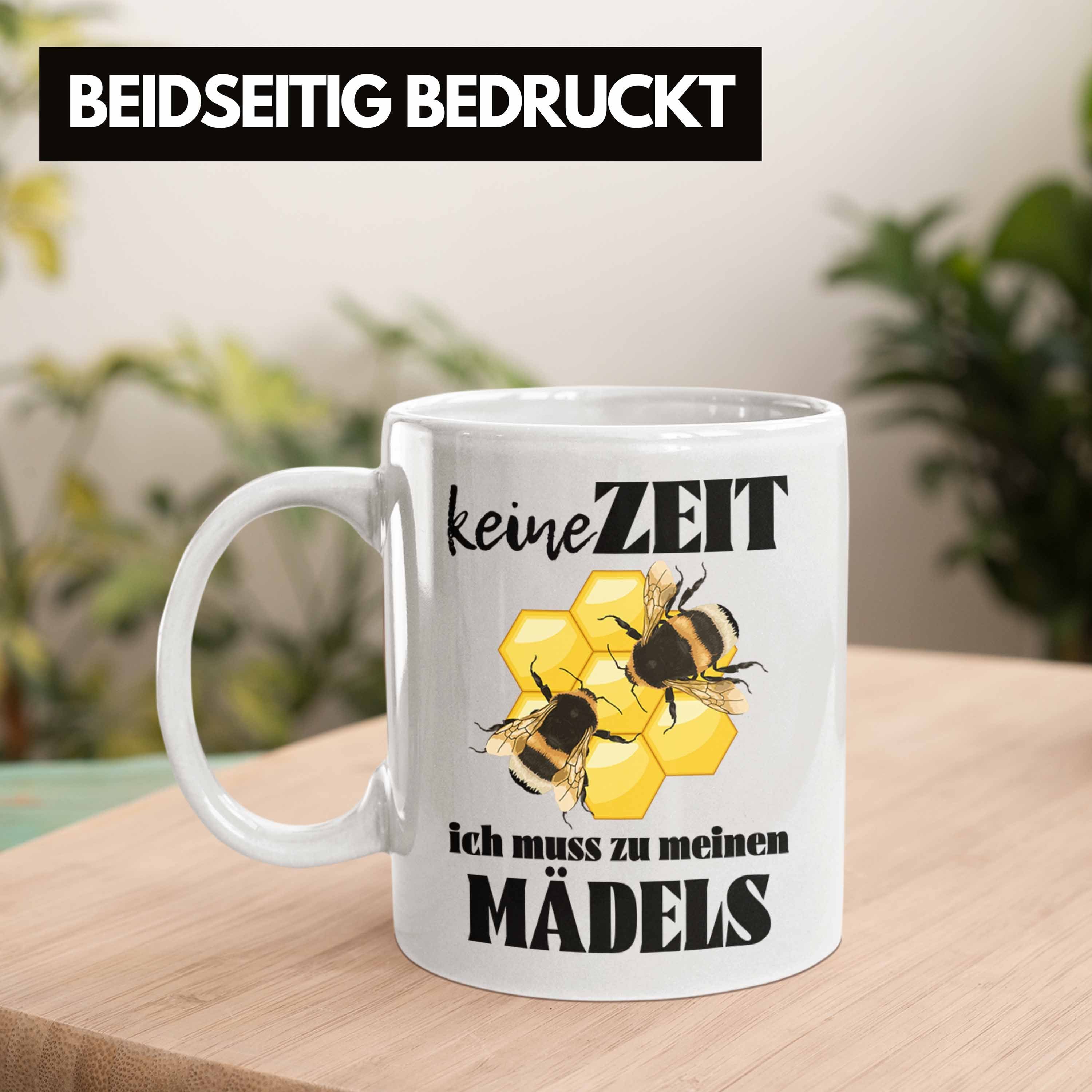 Trendation Tasse Trendation - Imker Weiss Bienen Geschenkideen Kaffeetasse Zuebhör Tasse Bienenzüchter Geschenk Bienenzucht