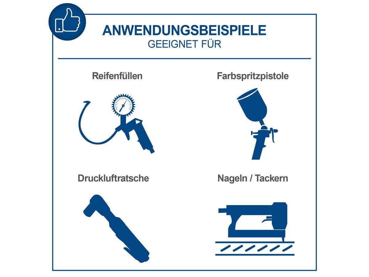 Scheppach Kompressor HC06, 1200 W, max. 8 bar, 6 l, Set, 2-tlg., 1200 W Mot günstig online kaufen
