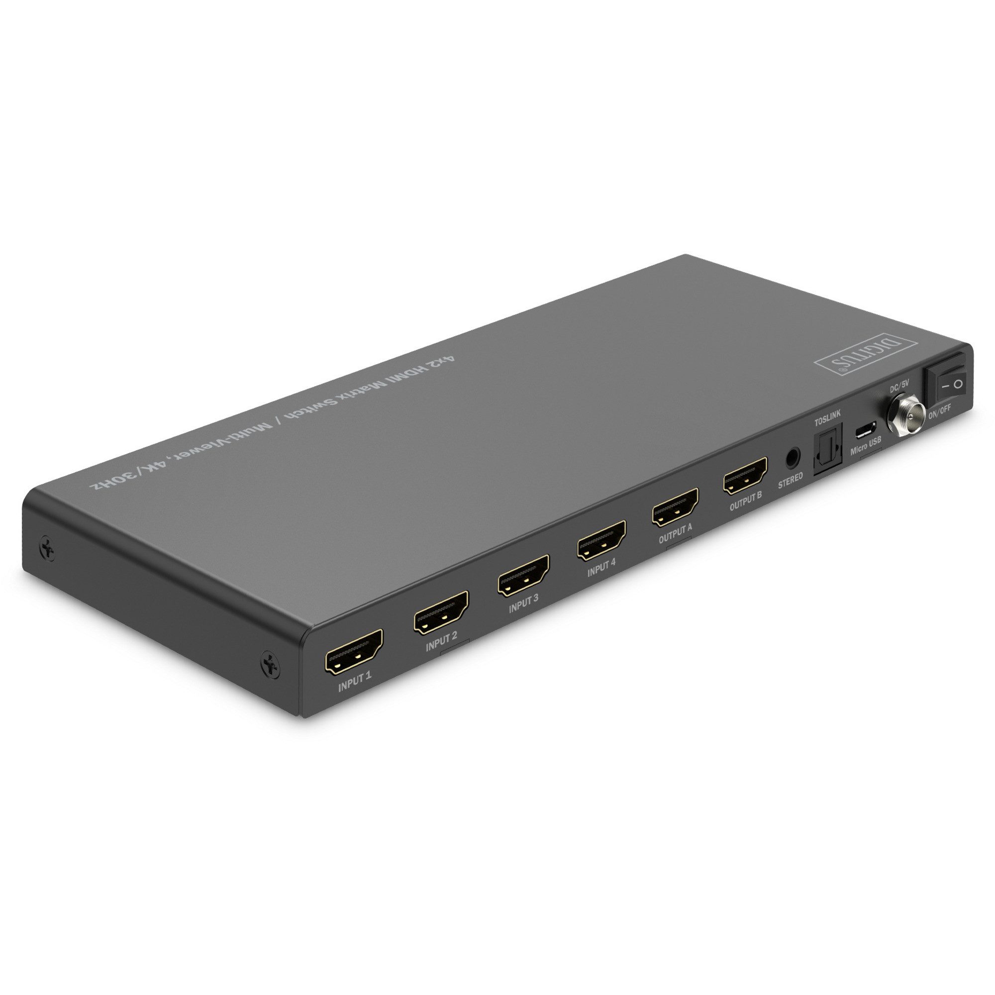 Digitus Digitus HDMI Matrix Switch / Multi-Viewer 4x2, HDMI-Adapter