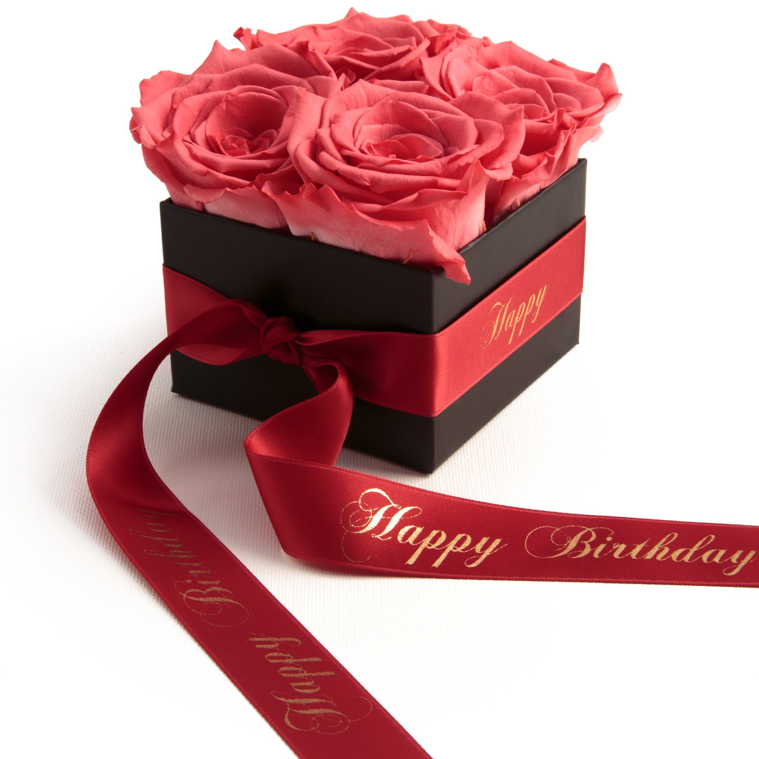 Kunstblume Infinity Rosenbox Happy Birthday Geschenk günstig online kaufen