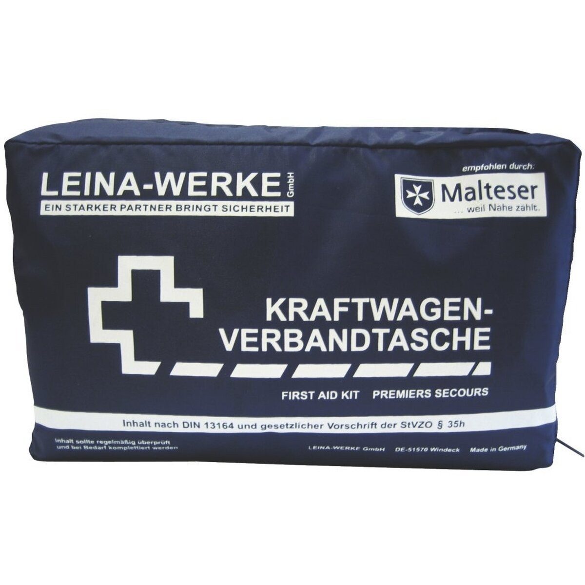 Leina-Werke Erste-Hilfe-Set KFZ-Verbandtasche DIN 13164 in Folientasche schwarz
