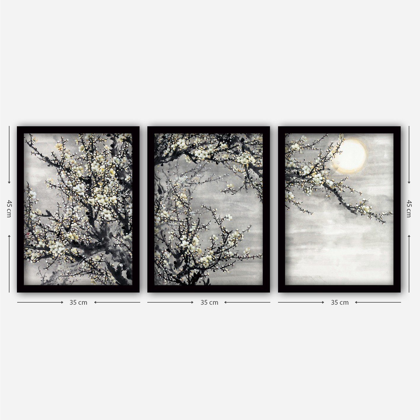 Wallity Leinwandbild 100% MDF (Thickness: 2 cm), 35 x 45 cm (3 Pieces) L1290, (3 St)