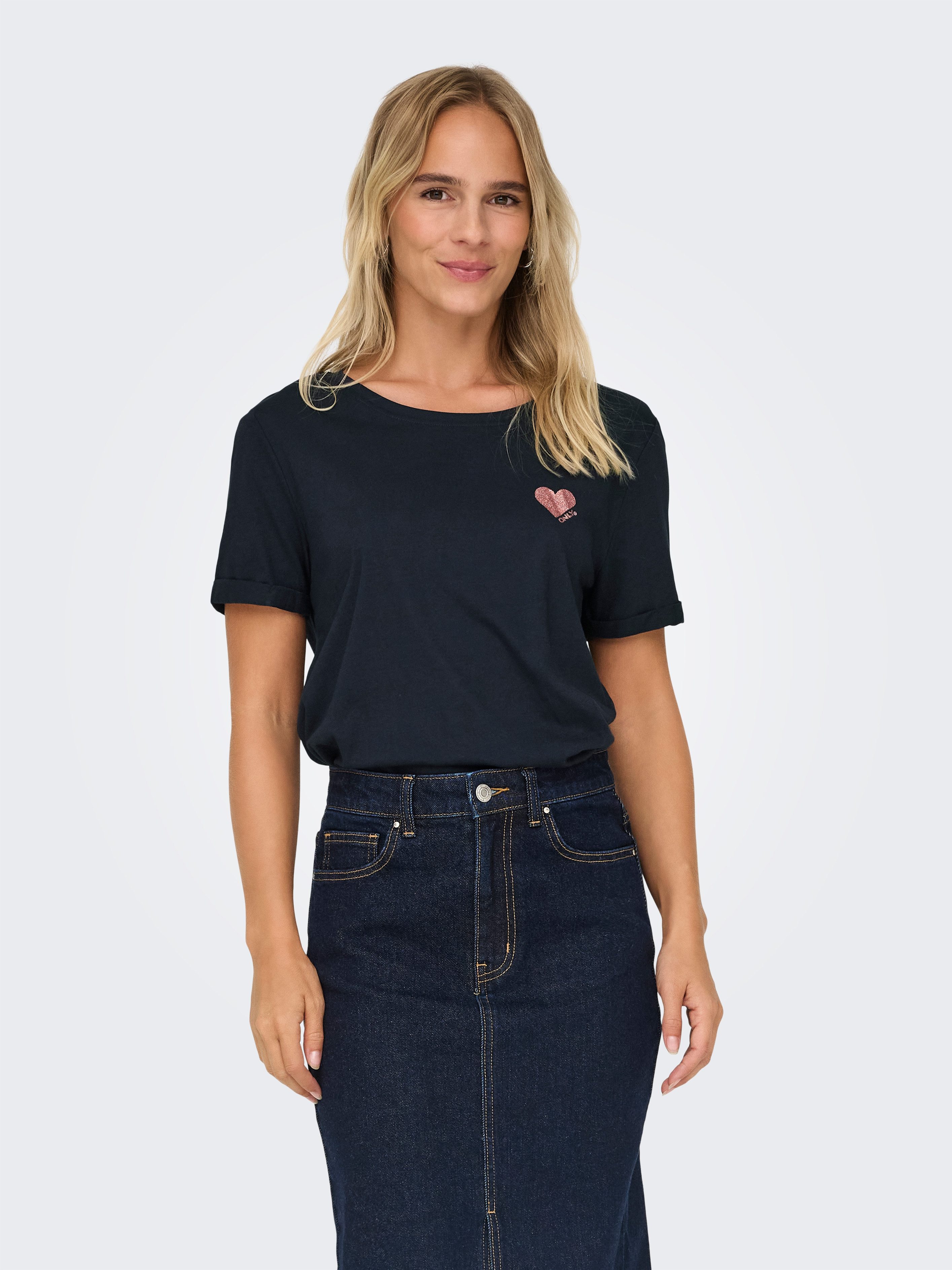 ONLY Kurzarmshirt ONLKITA S/S LOGO TOP günstig online kaufen