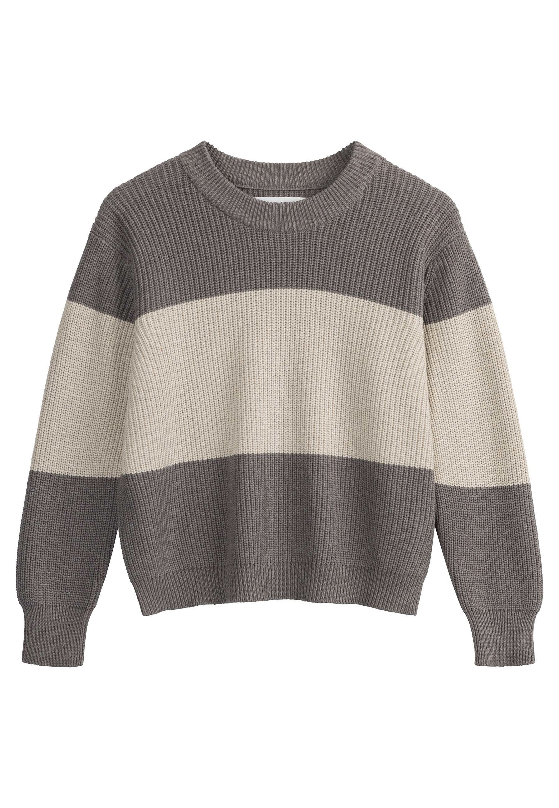 bear melange / kiesel melange gestreift