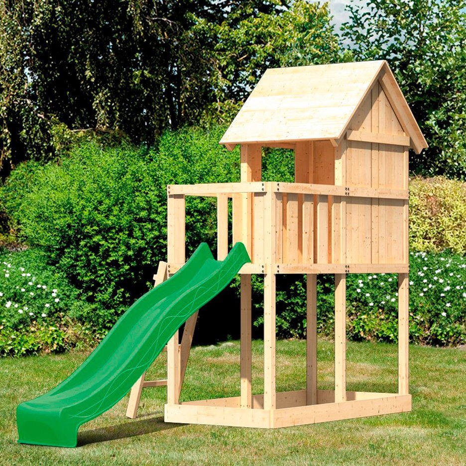 ABUKI Spielturm »Finni«, BxTxH: 107x202x291 cm, mit Sandkasten, Rutsche