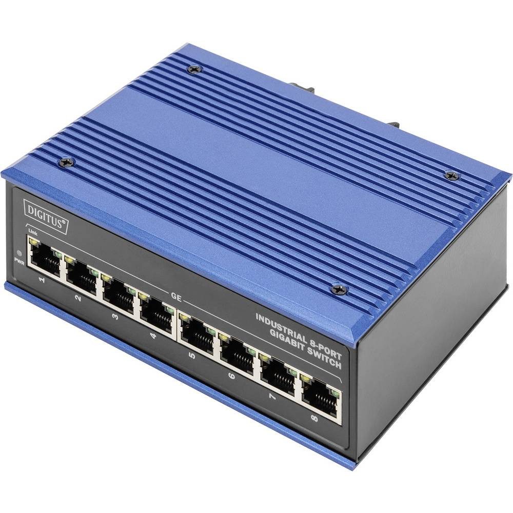Industrial 8-Port Gigabit Switch DIN rail, Netzwerk-Switch