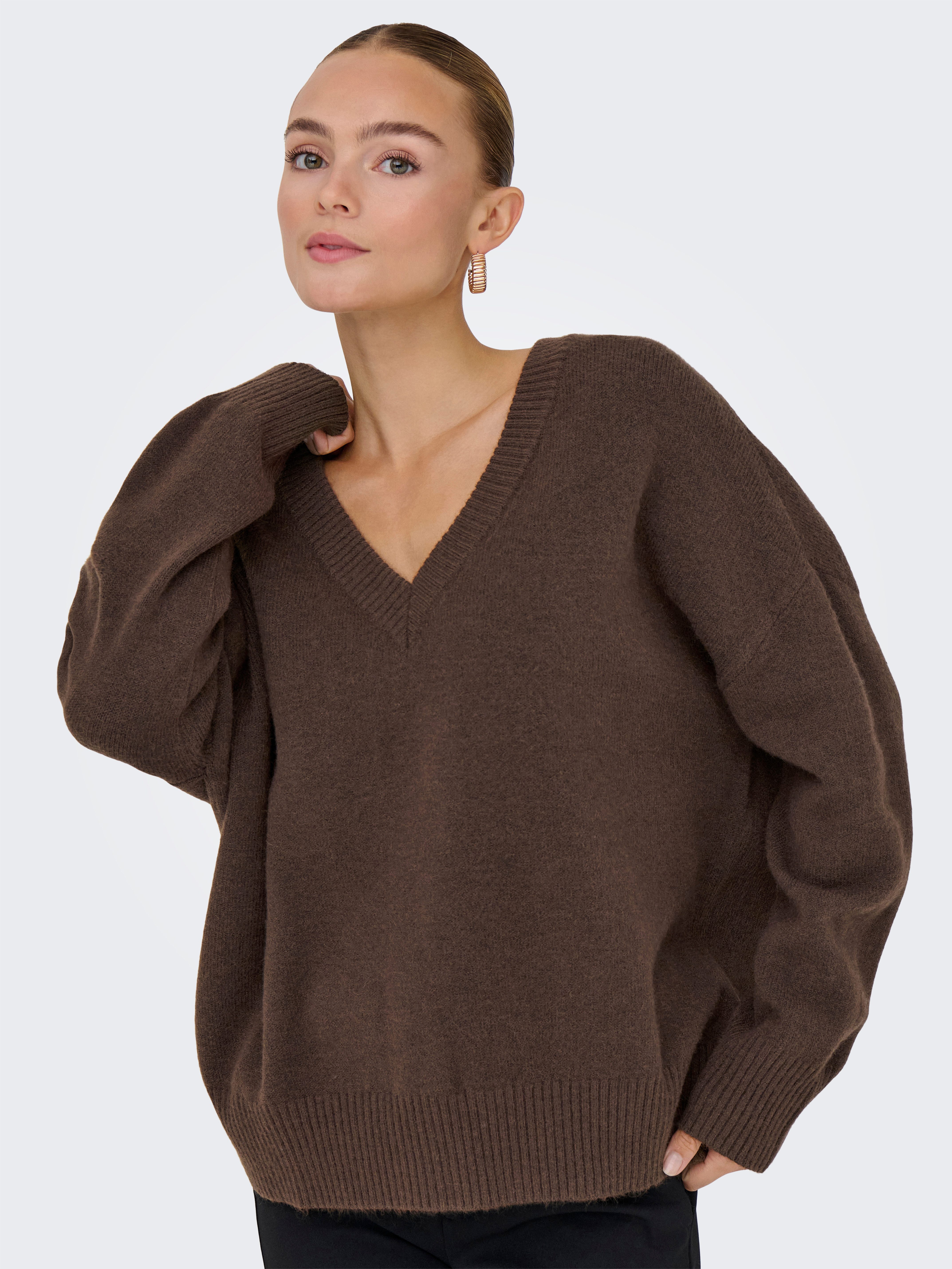 ONLY V-Ausschnitt-Pullover ONLMARI LS LOOSE V-NECK günstig online kaufen