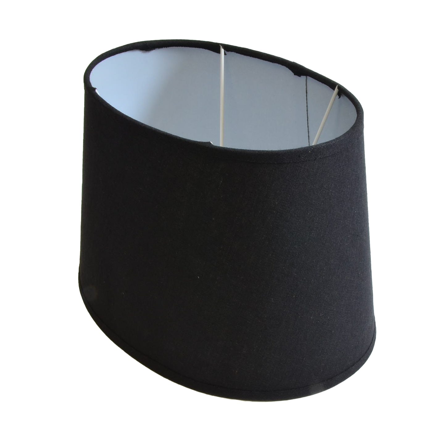 B&S Lampenschirm Lampenschirm oval Stoff für Steh - Tischlampe versch Farben H 17 cm