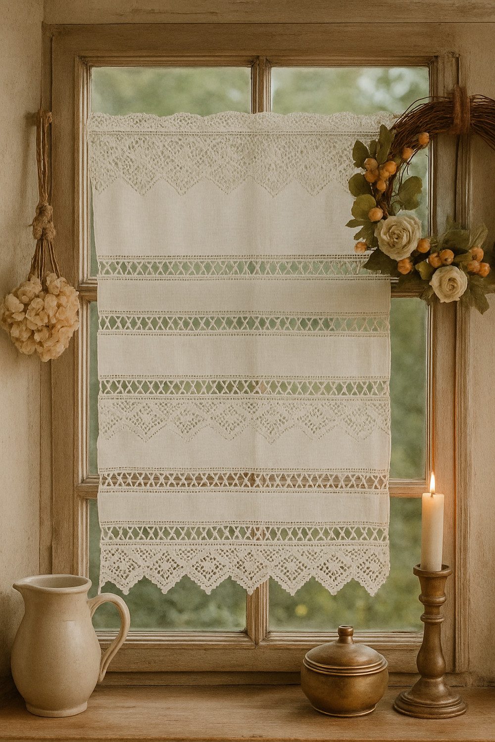 HOSSNER - ART OF HOME DECO Scheibengardine 40x70 cm (1 St), blickdicht, Bau günstig online kaufen