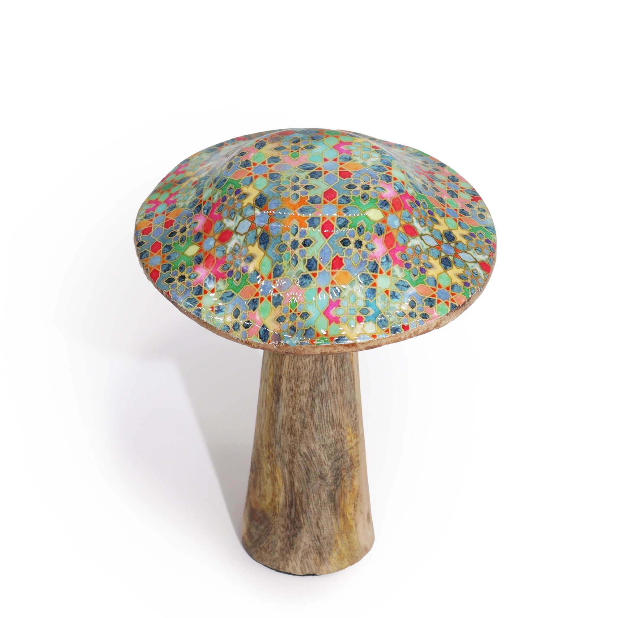 Dekofigur Kleiner Pilz - 10cm - Mediterranes Fliesenmuster