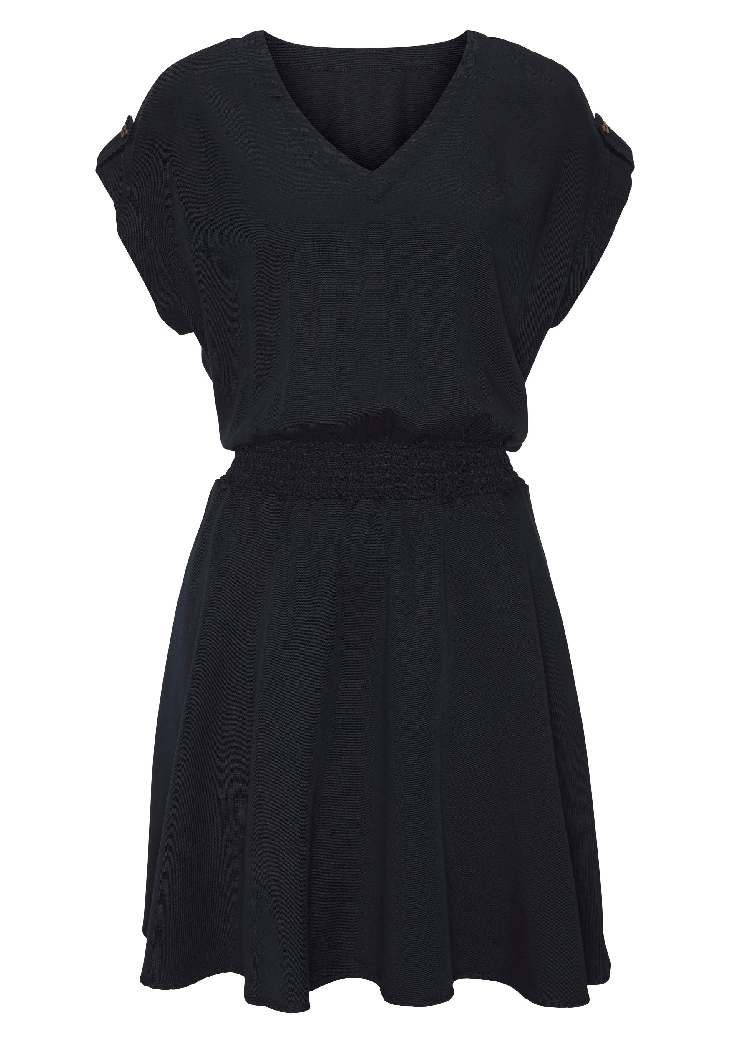 Sommerkleid mit V-Ausschnitt aus weicher Lyocellware