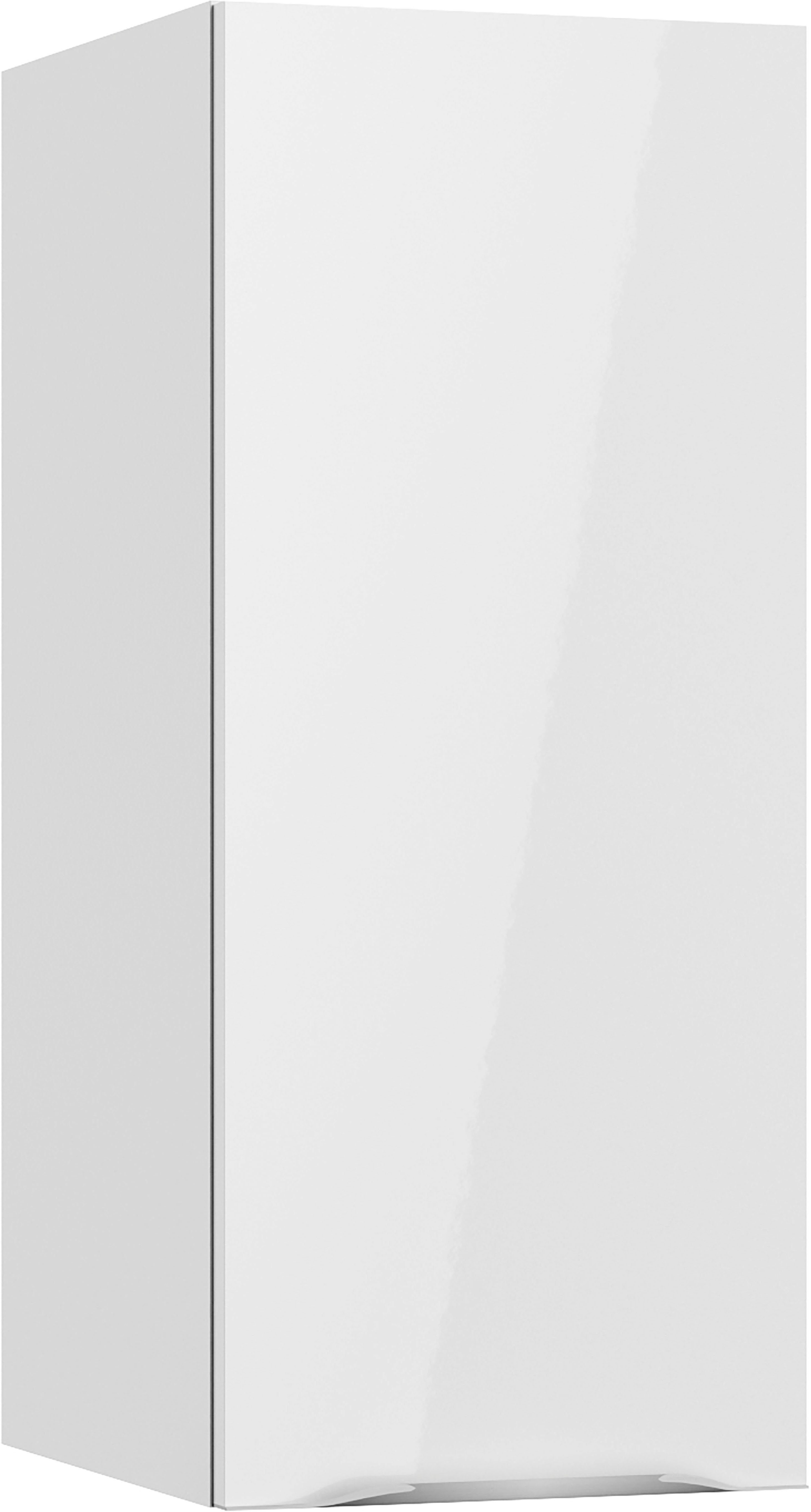 OPTIFIT Hängeschrank Lilly2 Breite 30 cm, 1 Tür, 2 Einlegeböden weiß lackiert/weiß/Black Stone