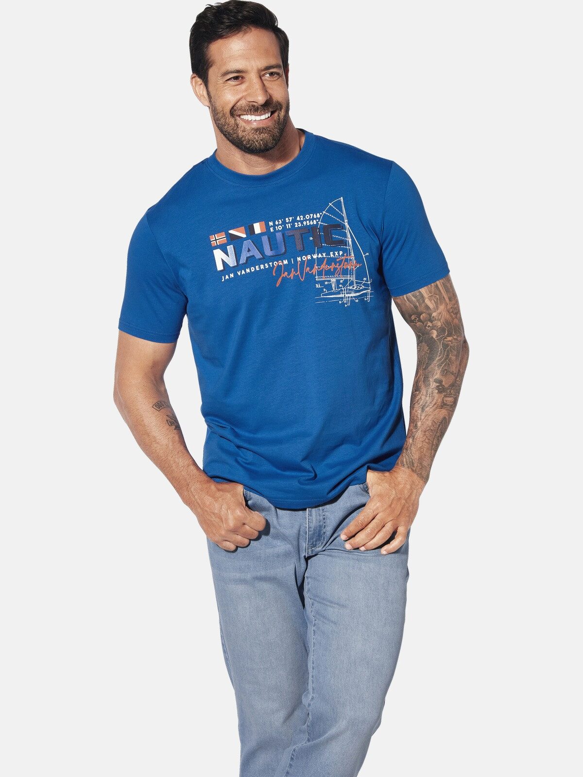 Jan Vanderstorm T-Shirt SVENHELM mit nordischem günstig online kaufen
