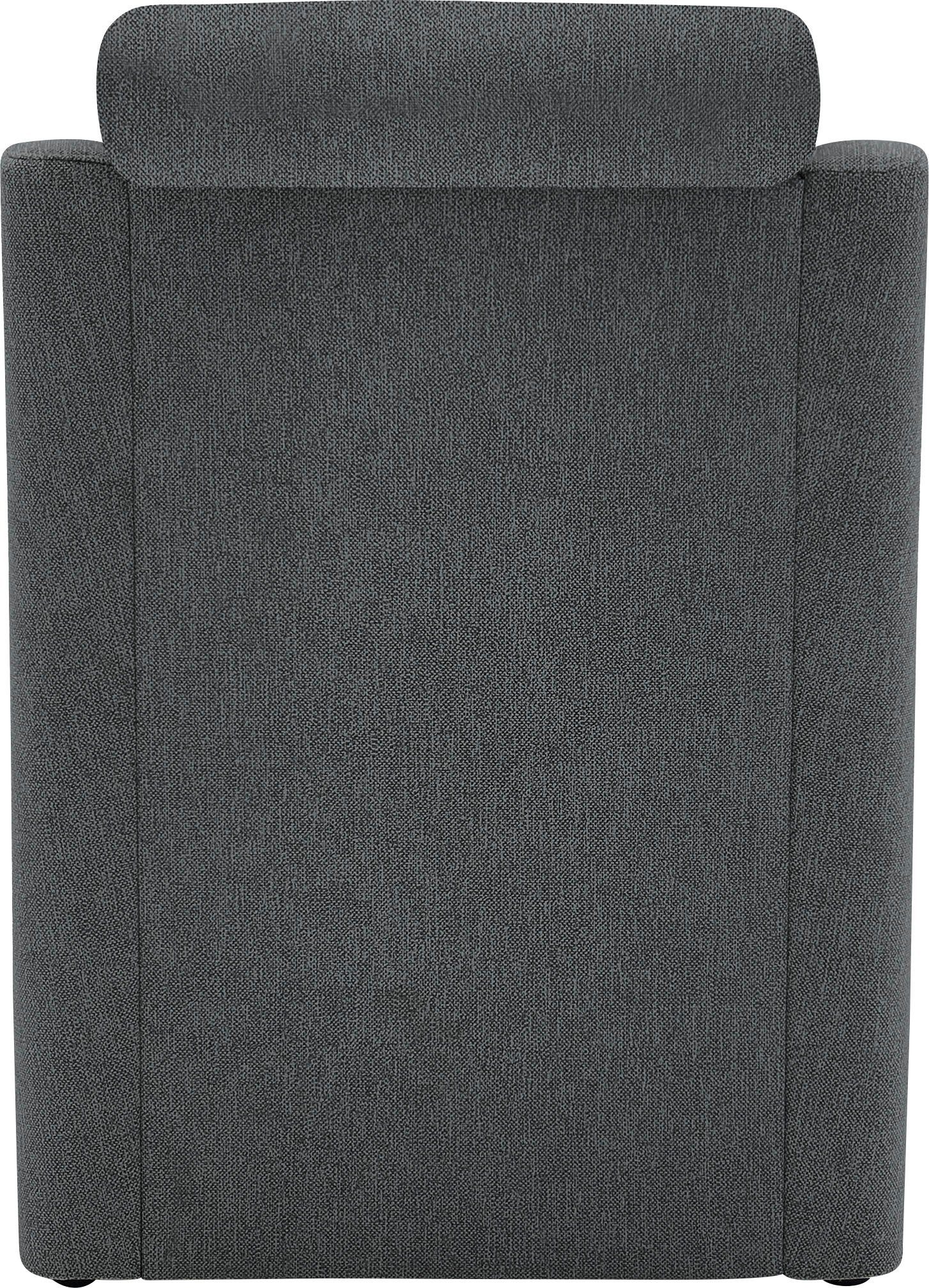 Sessel, und Sitzhöhe (3-tlg), 49 Set Kopfteilverstellung, BECK Polstergarnitur VILLA aus Varese, 3-Sitzer 2x in