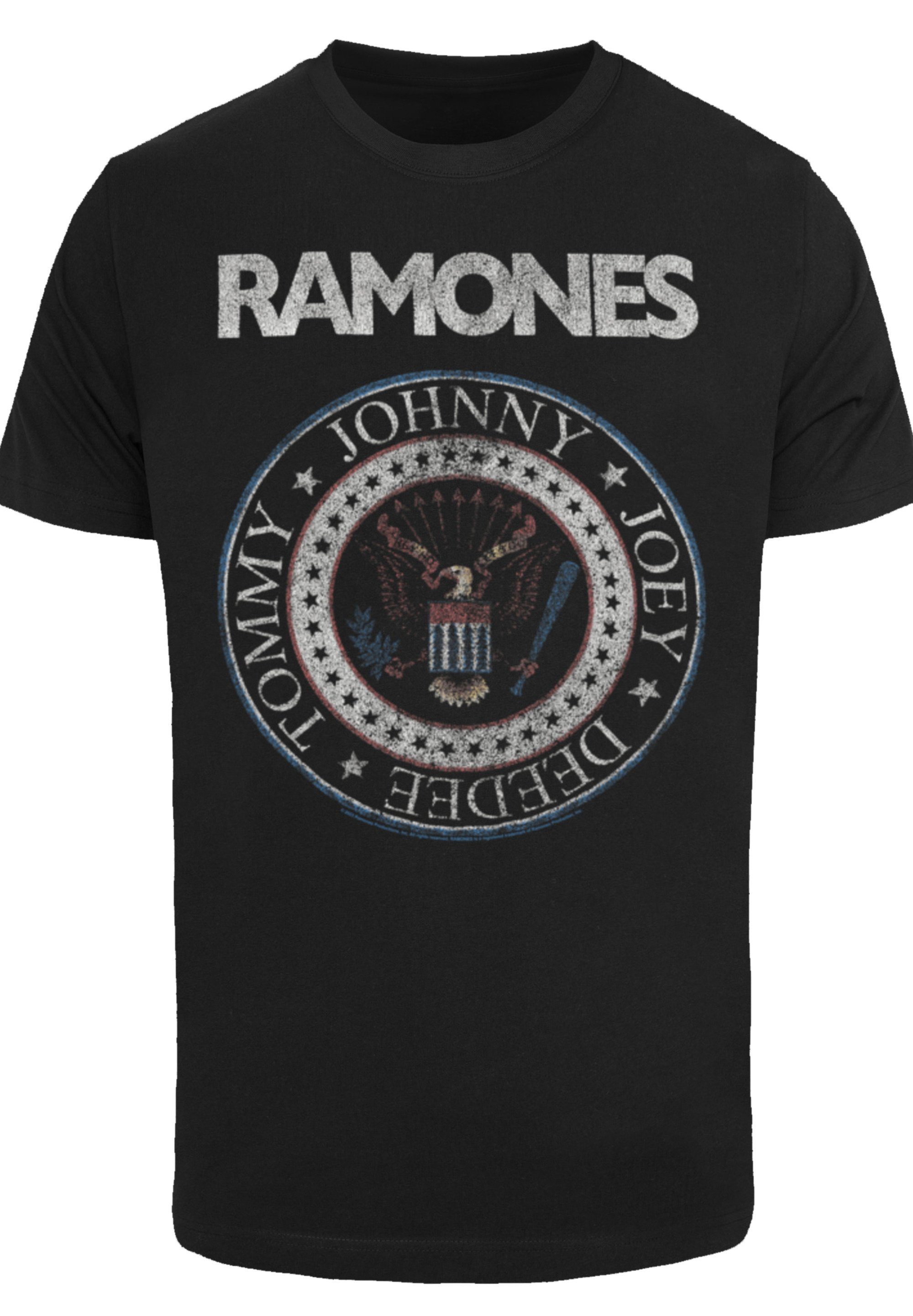 F4NT4STIC T-Shirt Ramones Rock Band White Red Band, Premium Musik Qualität, And Rock-Musik Seal
