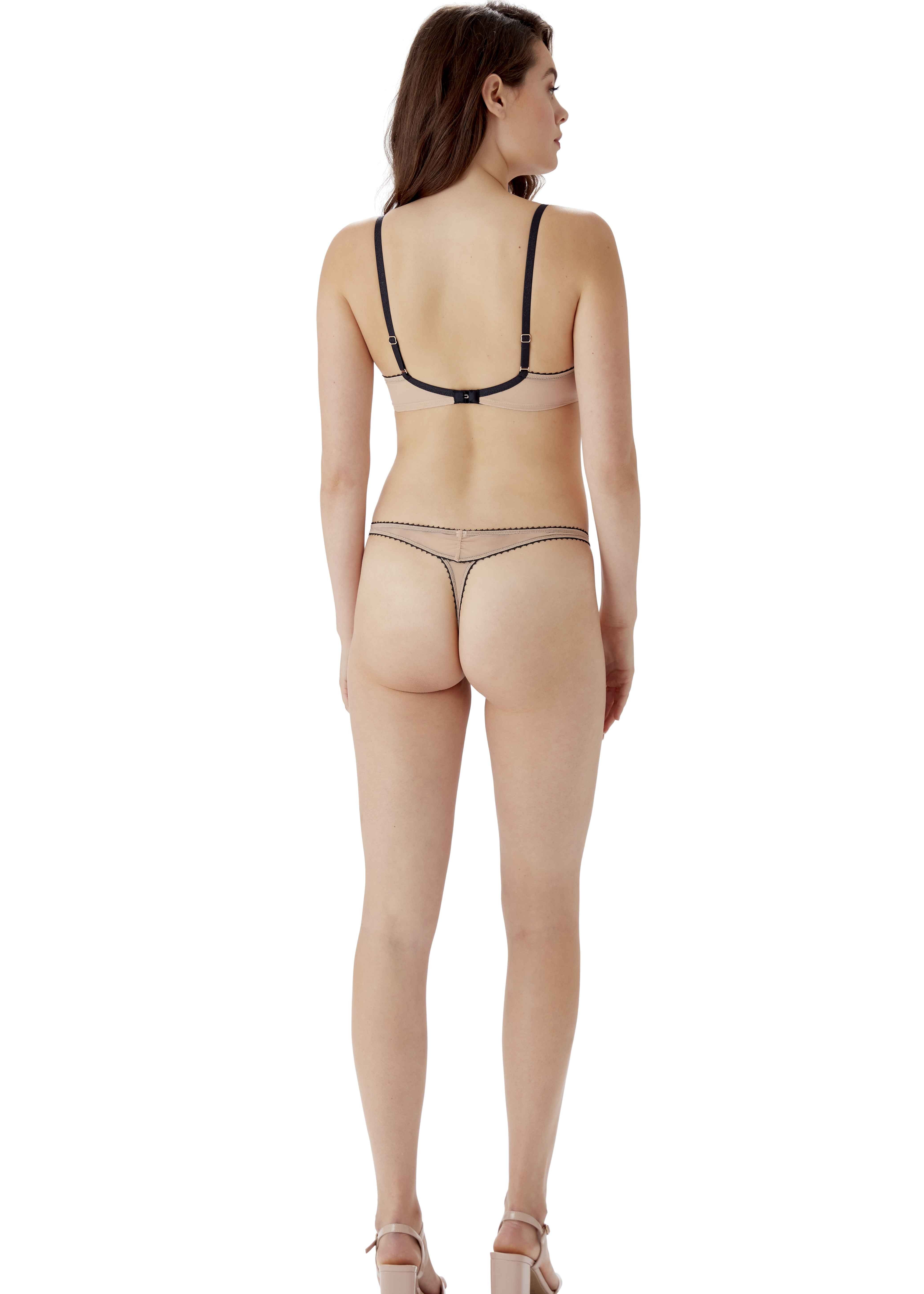 Gossard String VIP Henna String Black/Natur (String, 1-St., Spitze)