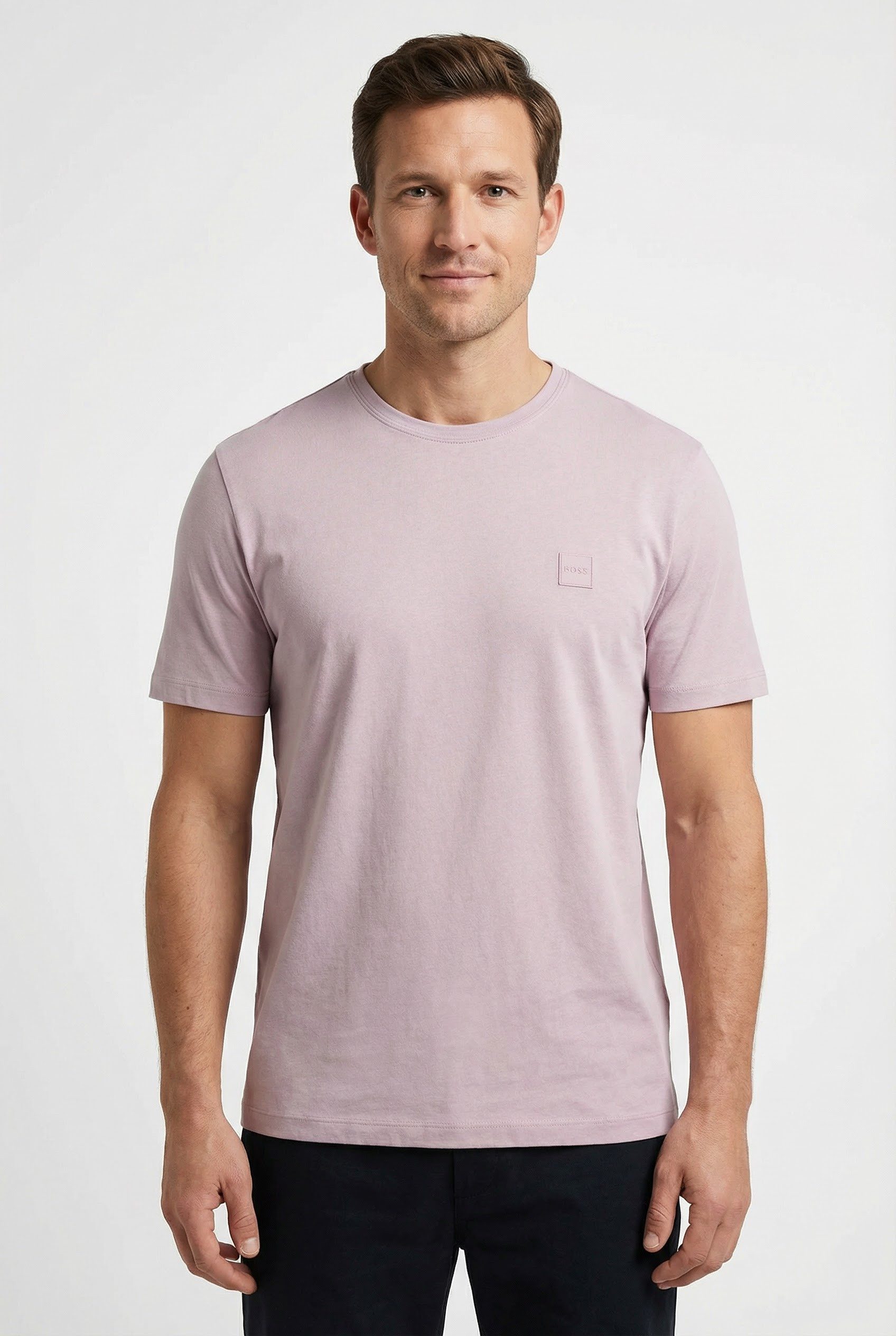 BOSS ORANGE T-Shirt Tales Regular Fit 100% Baumwolle BOSS Logo Patch Rundhals