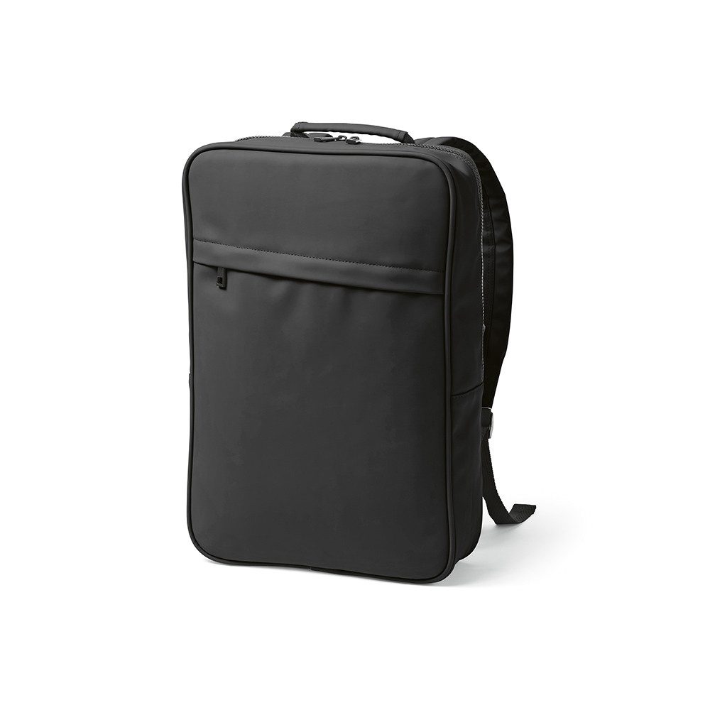CABBEL Rucksack Rucksack 16L Laptopfach nachhaltig recycelt PU 59% leicht robust PU (Rucksack, 1-tlg., Einzelartikel), Schwarz, Recycelter PU, 59% recycelt, 16L, 0.485kg, 28x42x8cm