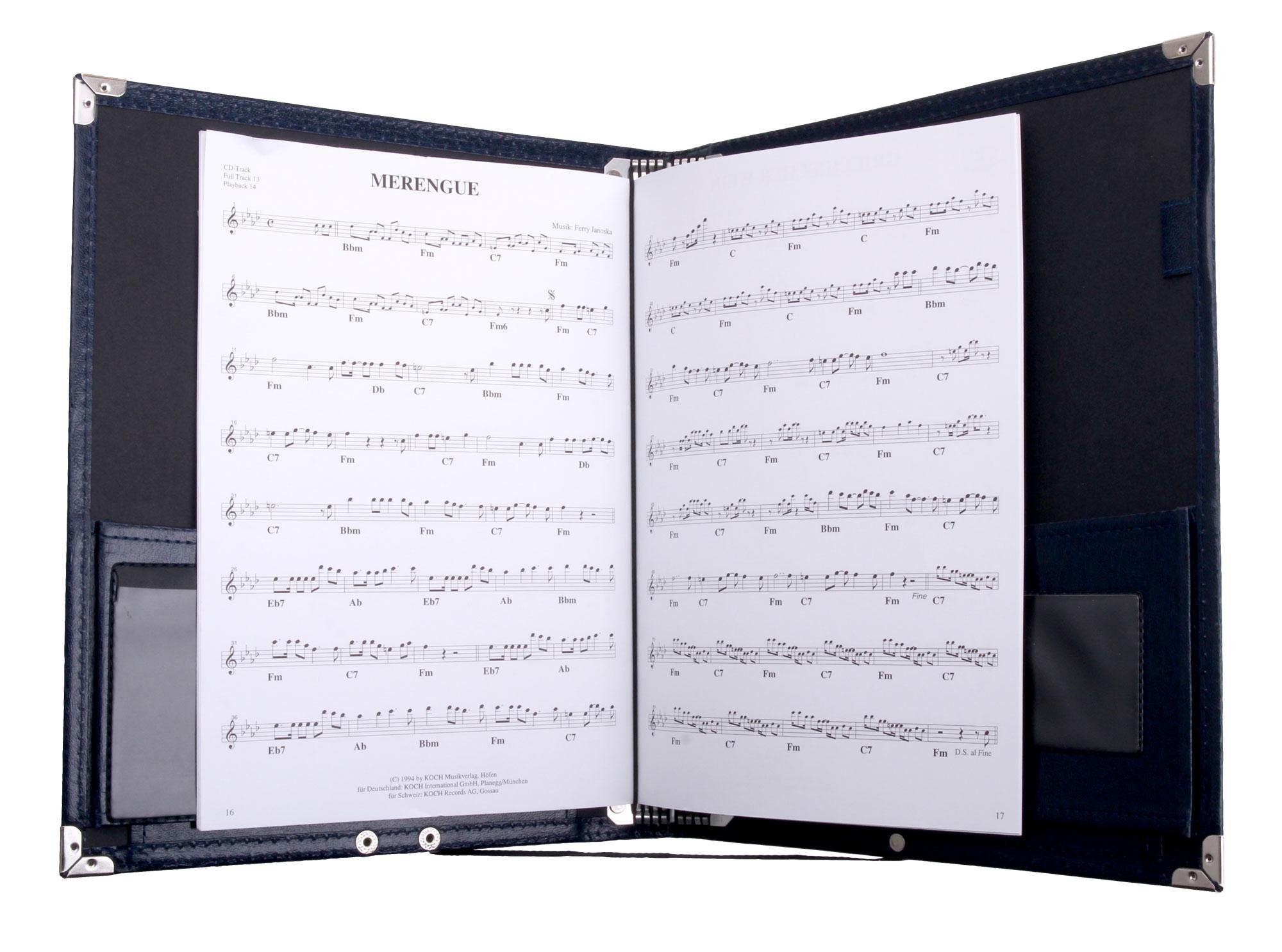 Classic Cantabile Ringbuchmappe 5x Notenmappe Deluxe - Chormappe für Musiknoten - aus Kunstleder (5-St)