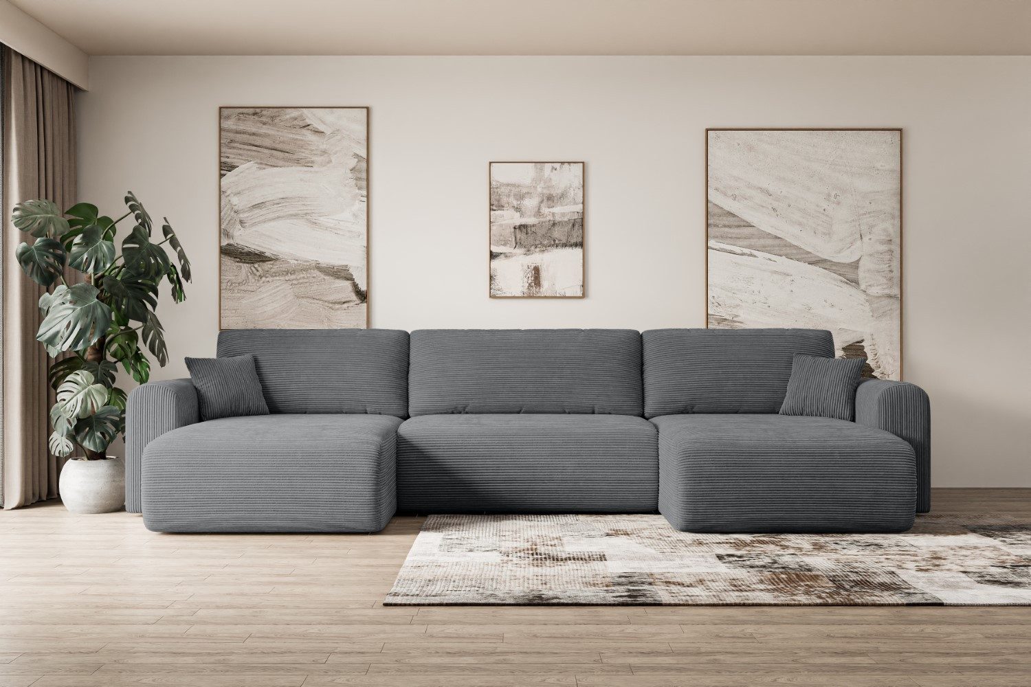 ALTDECOR Wohnlandschaft ORRO-U, Couch mit Schlaffunktion, günstig online kaufen