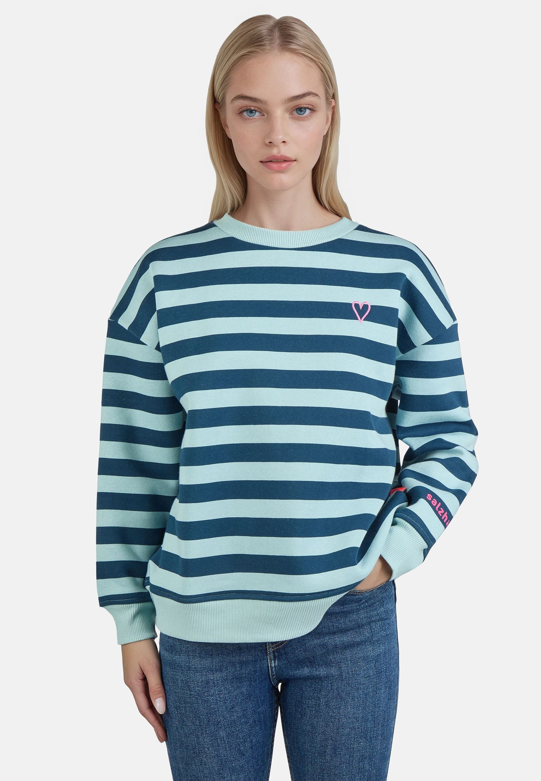 salzhaut Sweatshirt VEERMASTER Damen Relaxed-Fit Stylischer Pullover – locker, gemütlich und nordischer Charme pur!