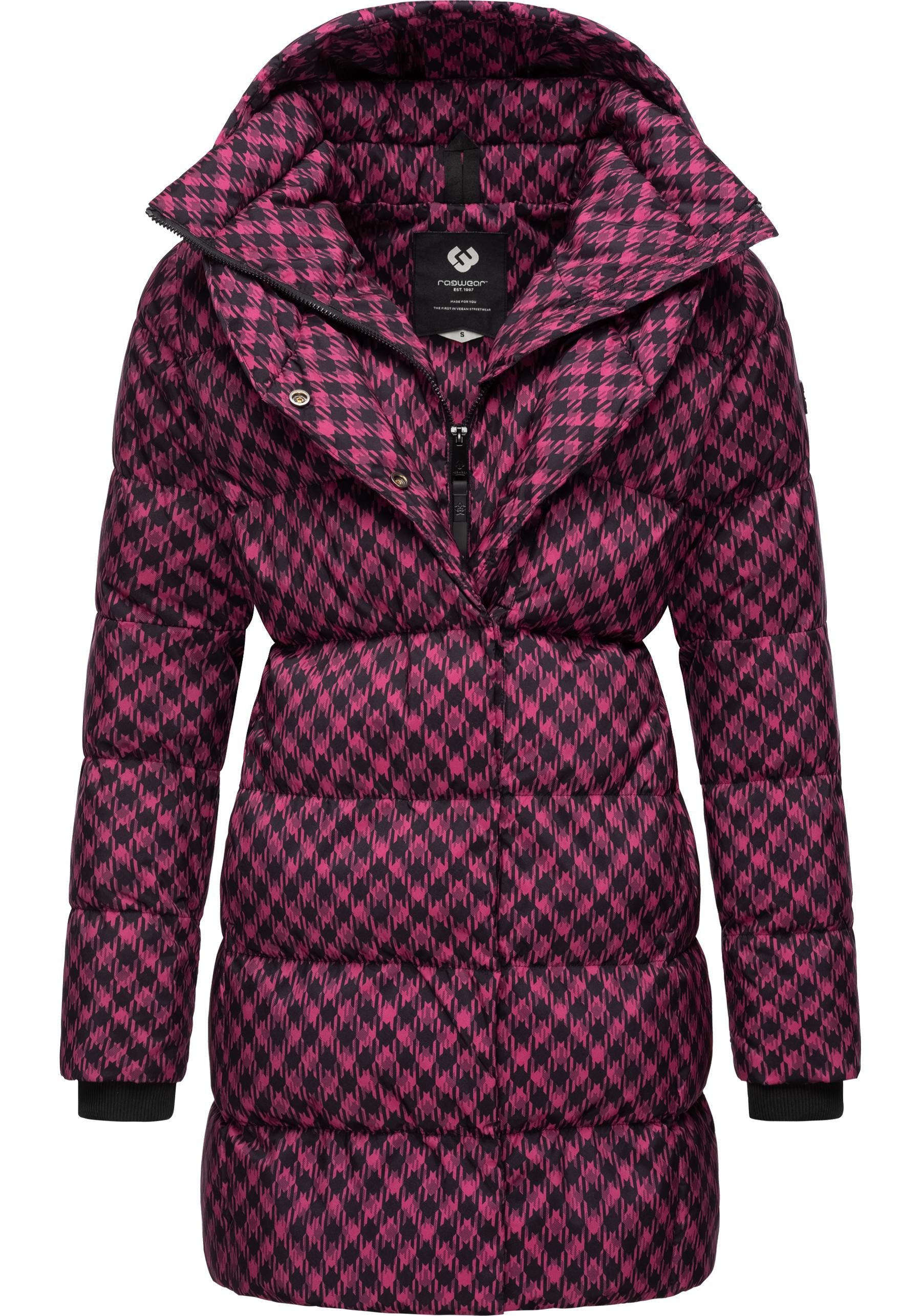 Ragwear Steppmantel Niara Print wasserdichter Mantel mit angesagtem Hahnentritt Muster – Bild 4 von 5