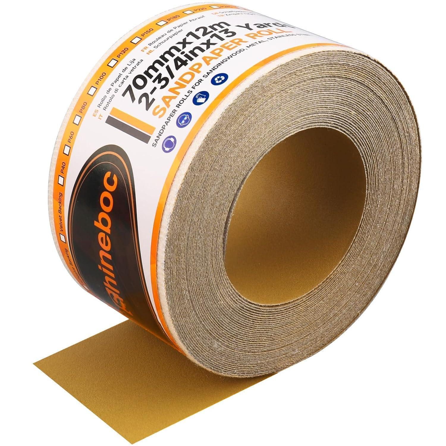 LuxusKollektion Schleifpapier Schleifpapier Rolle Klett 70mm 12m Körnung 220 Textilbasis Körnung 220