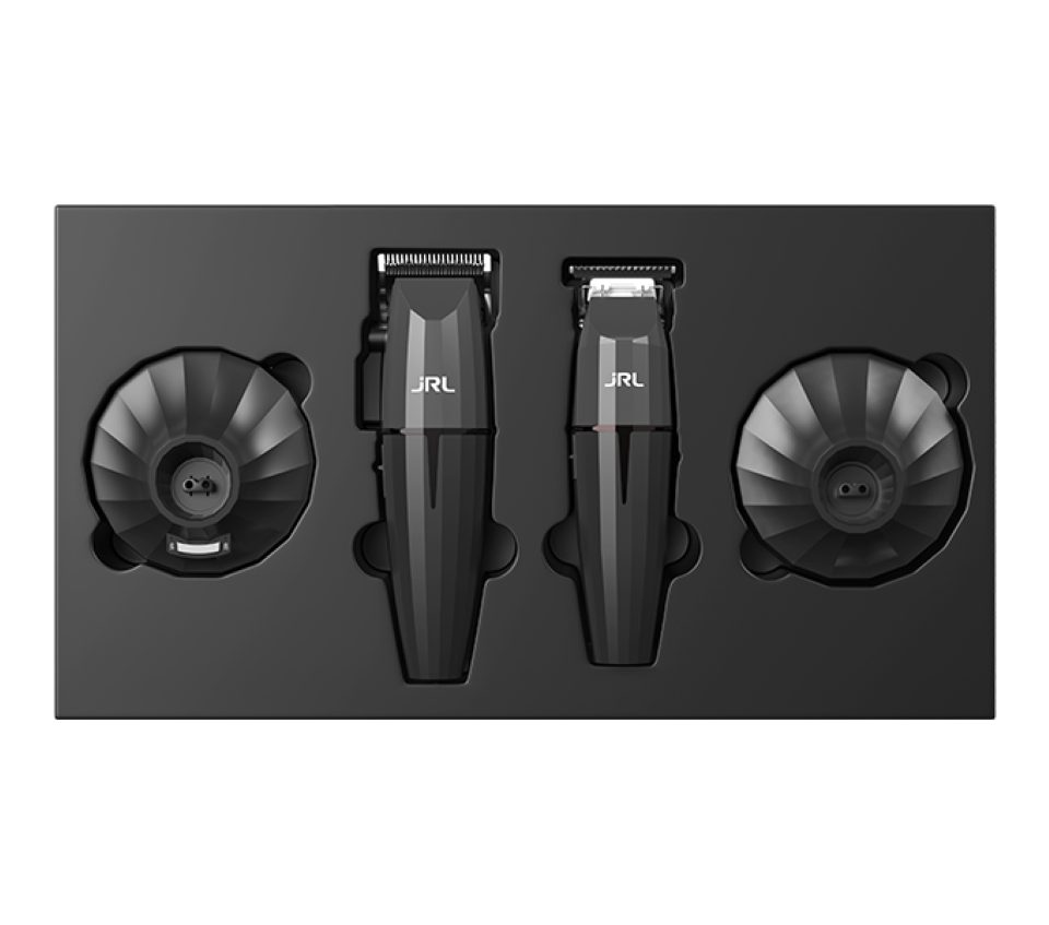 JRL Haarschneider Onyx Collection Combo Kit, Onyx Clipper & Trimmer inkl. Zubehör und 2 Ladestationen., Clipper & Trimmer Set, bis 5 Std. Laufzeit