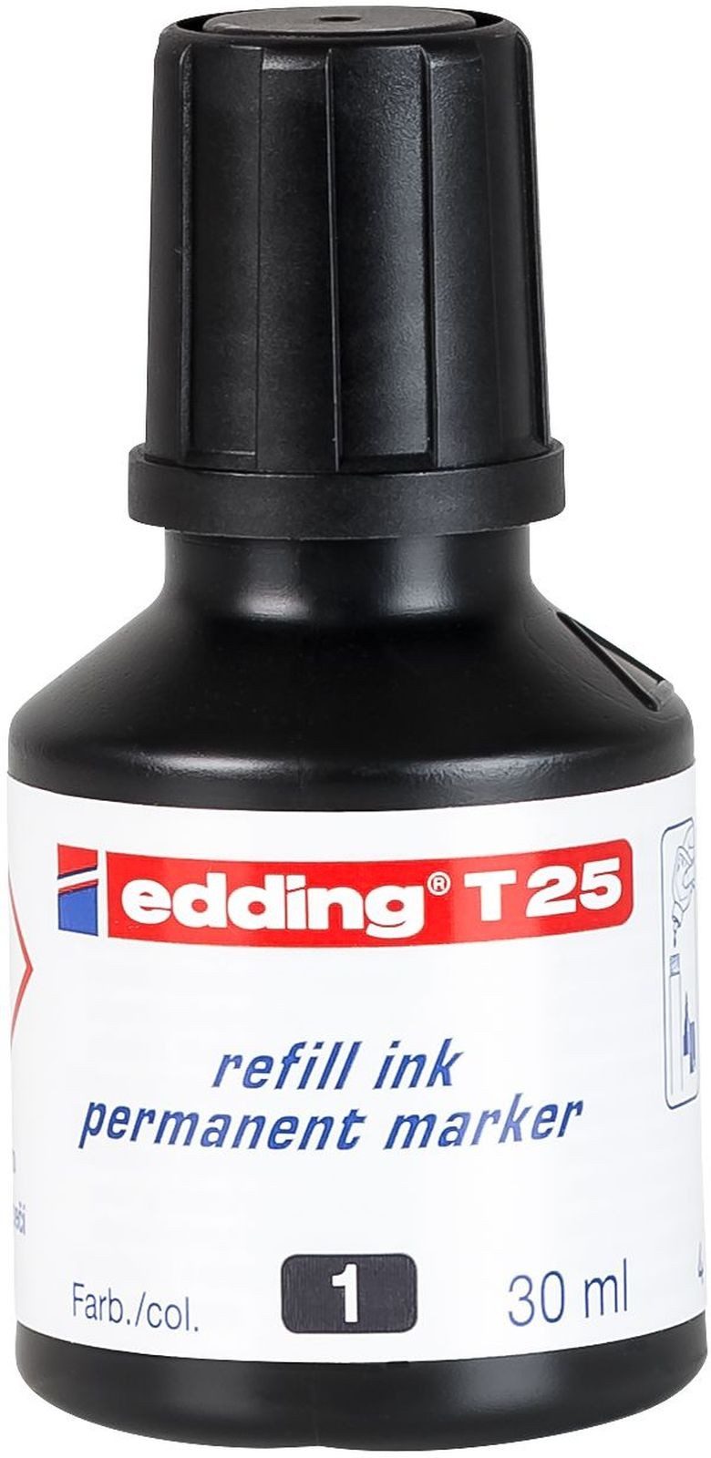 edding Füllhalter Nachfülltinte edding T 25 für edding Permanentmarker 30ml schwarz