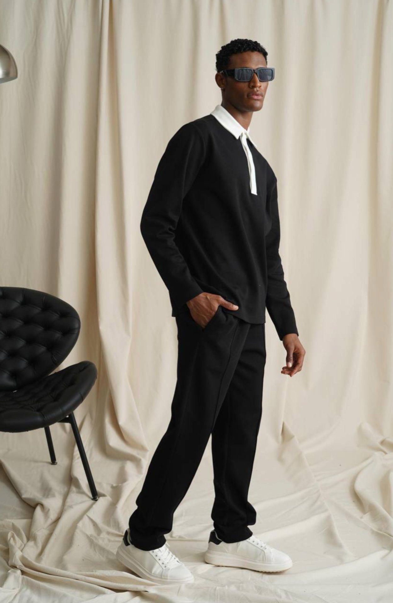 Denim Distriqt Jogginganzug Herren Kombi-Set 2 Teiler Trainingsanzug mit Po günstig online kaufen