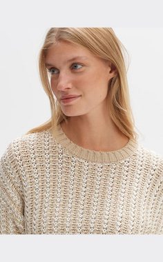OPUS Strickpullover Pipina soft oat