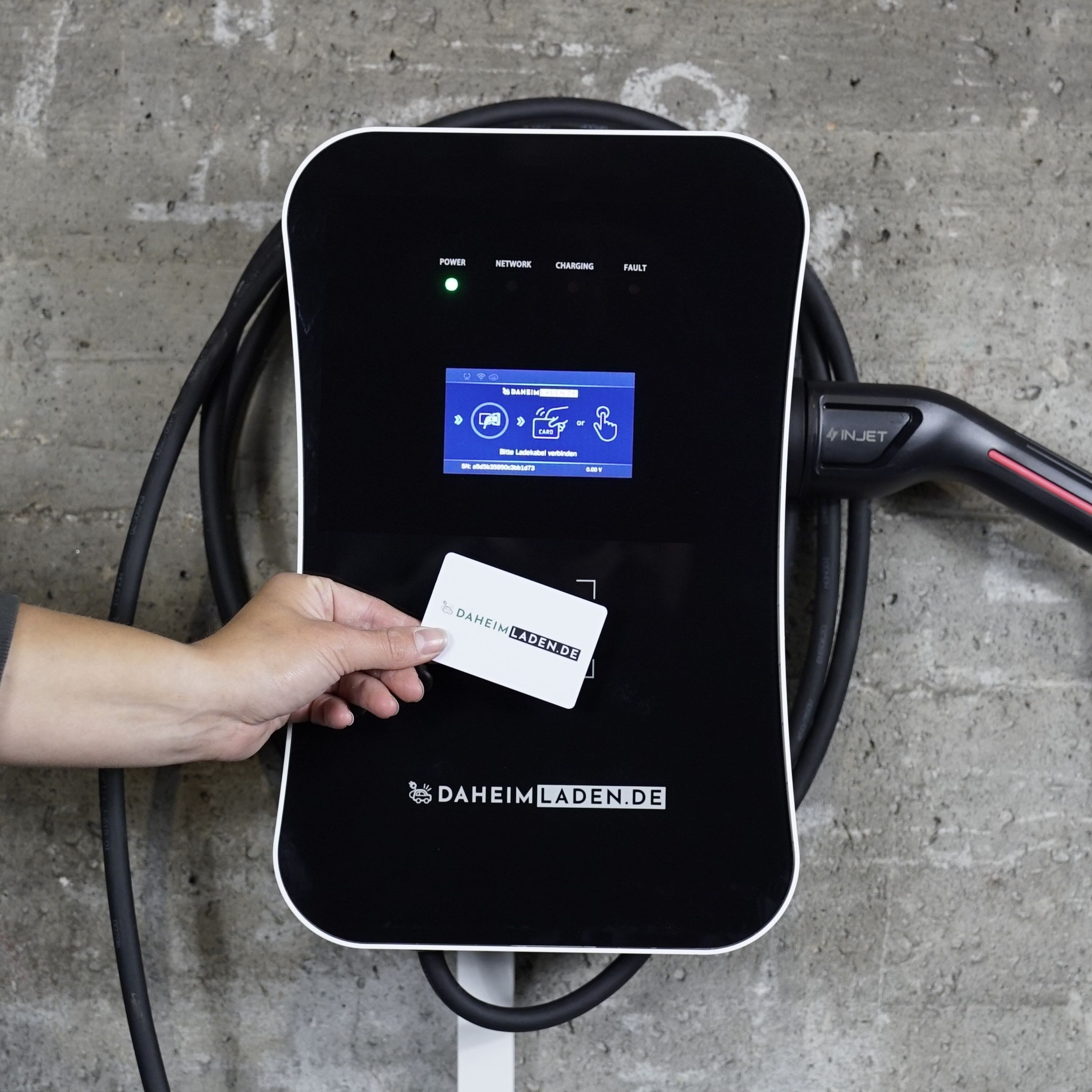 DAHEIM LADEN Elektroauto-Ladestation DaheimLader Smart PRO Wallbox, 11kW / 16A, 3-phasig, mit App, RFID, softwarebasierter Stromzähler, DockingStation, OCPP Version 1.6j