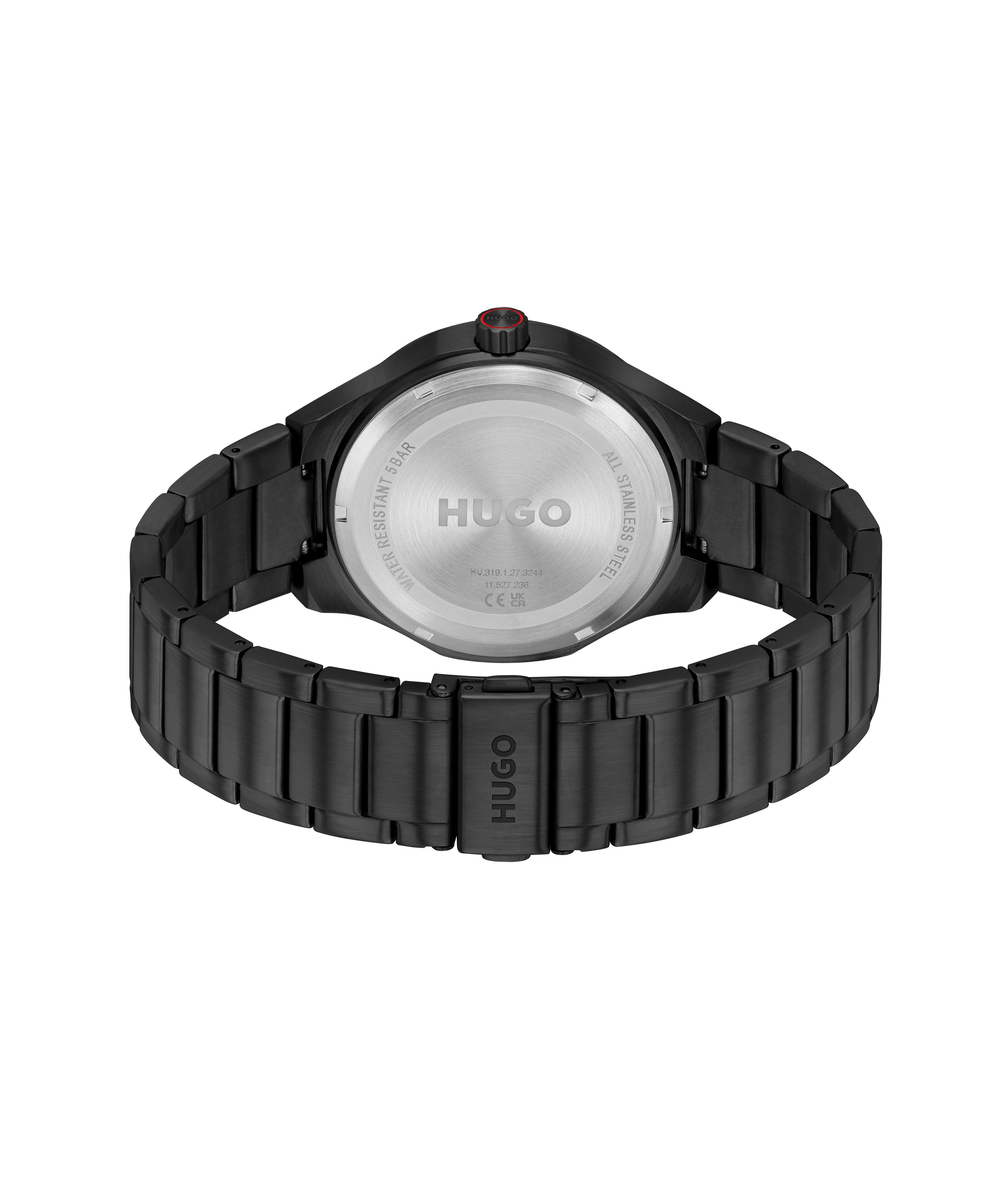 HUGO Quarzuhr #LIT 1530450, Armbanduhr, Herrenuhr, Edelstahlarmband, analog