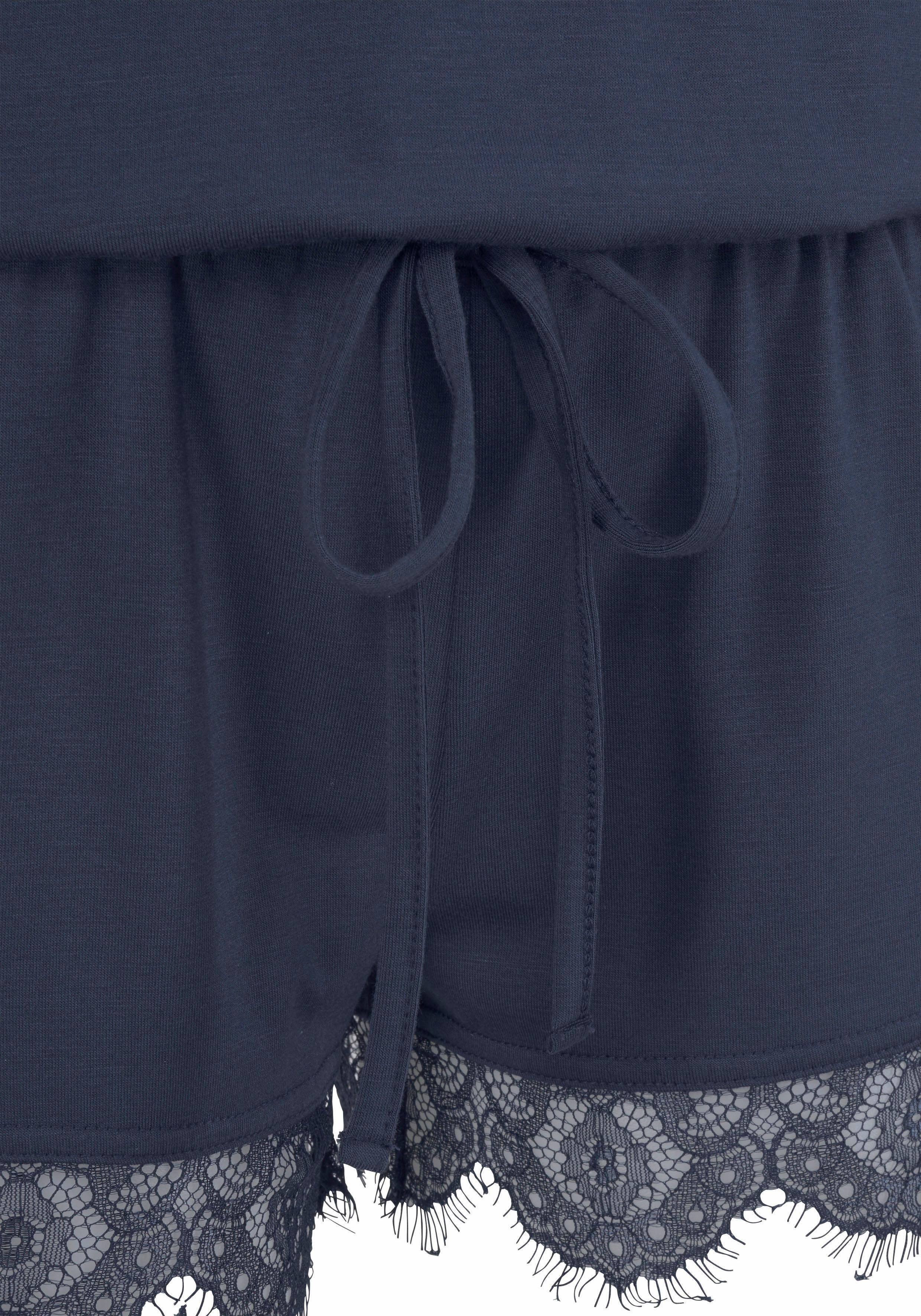 LASCANA Playsuit mit Spitzensaum