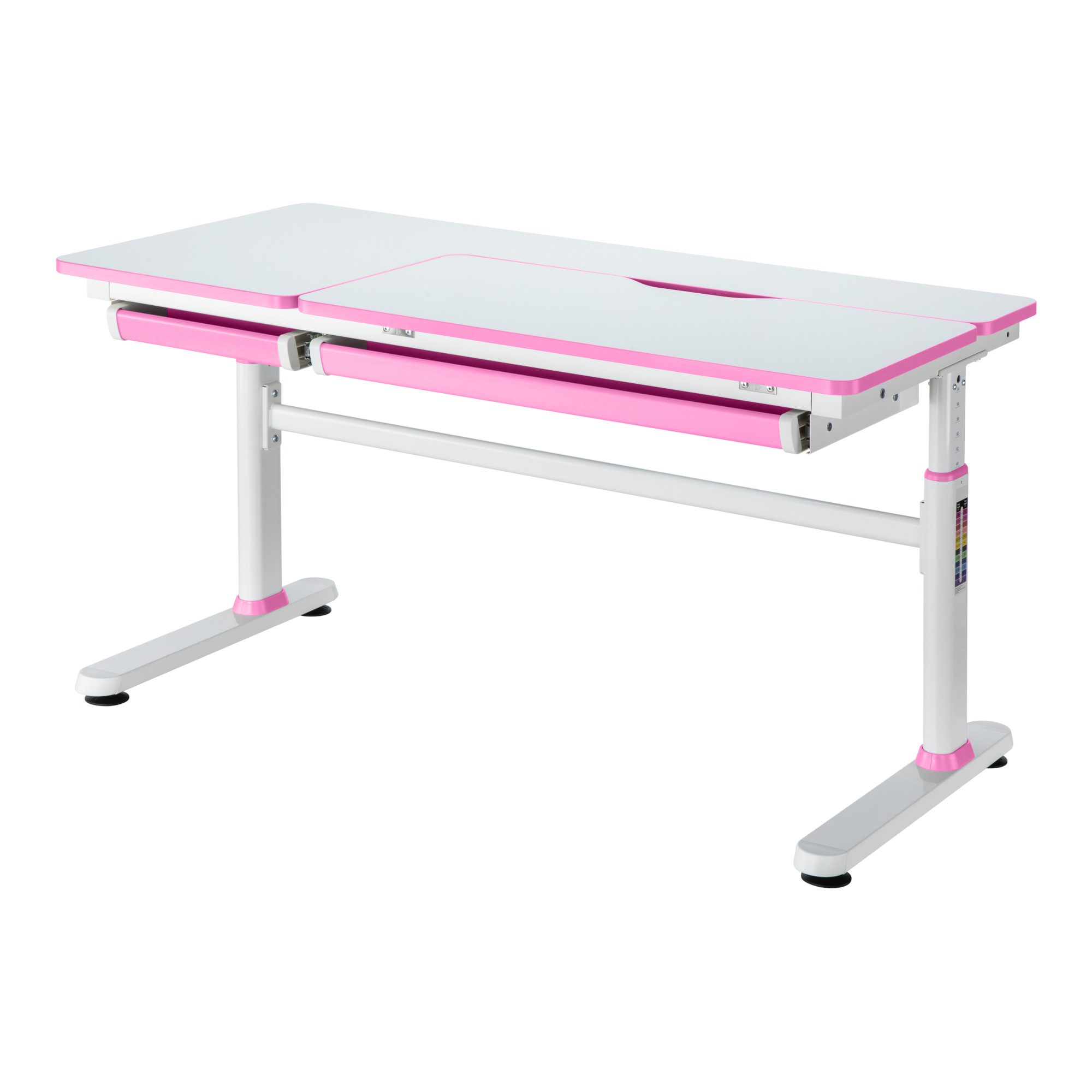 en.casa Kinderschreibtisch, Schülerschreibtisch »Sauda« 120x60 cm Pink