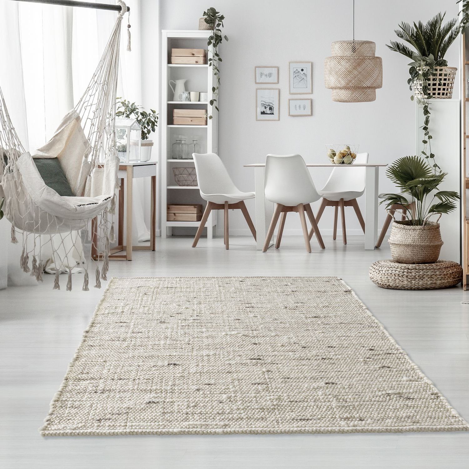 TaraCarpet Wollteppich TaraCarpet Handwebteppich Oslo, rechteckig, günstig online kaufen