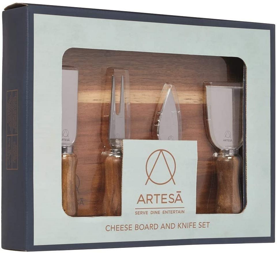 Kitchencraft Käsebrett Kitchen Craft Käsebrett Set Master Class Artesa,  Edelstahl 25,5 x 20