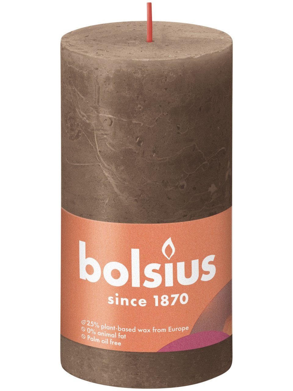 Bolsius Stumpenkerze Bolsius Rustik Stumpenkerze wildleder günstig online kaufen